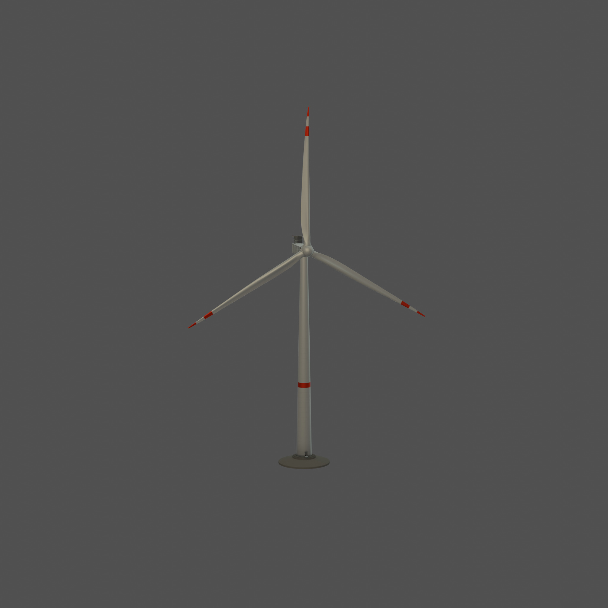 Wind-turbine with foundation V1 H-120 RD 160 m Low-poly 3D model_59