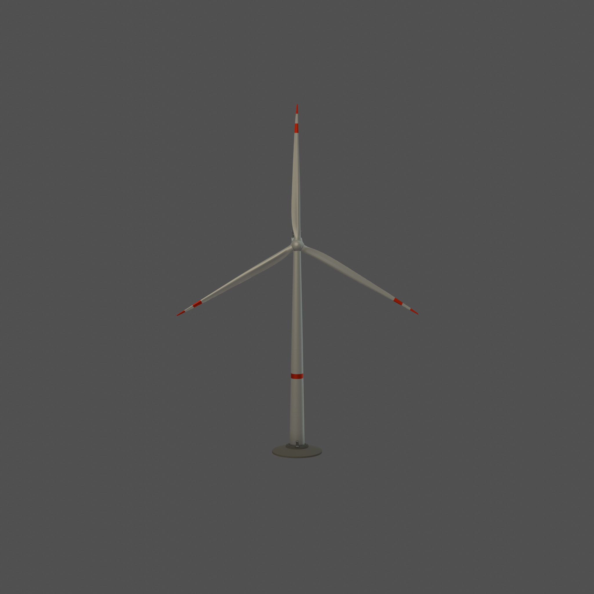 Wind-turbine with foundation V1 H-120 RD 160 m Low-poly 3D model_21