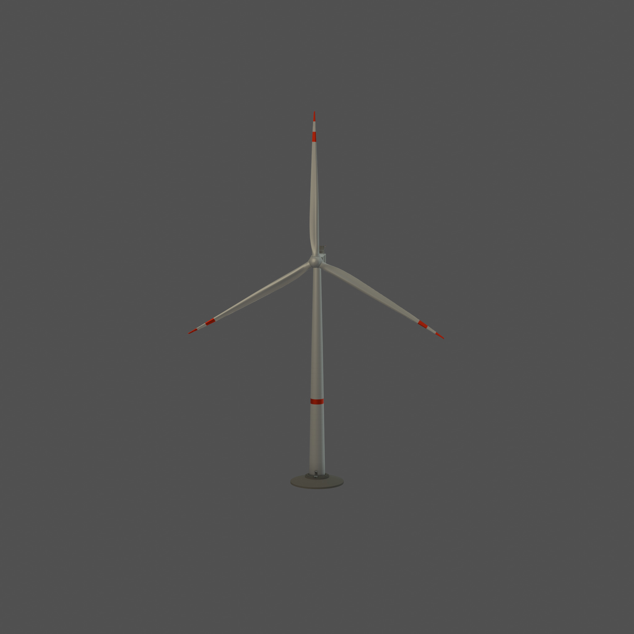 Wind-turbine with foundation V1 H-120 RD 160 m Low-poly 3D model_62