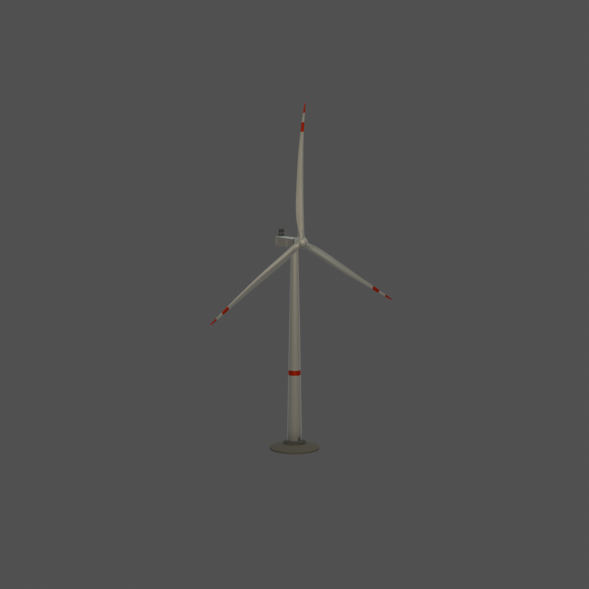 Wind-turbine with foundation V1 H-120 RD 160 m Low-poly 3D model_56