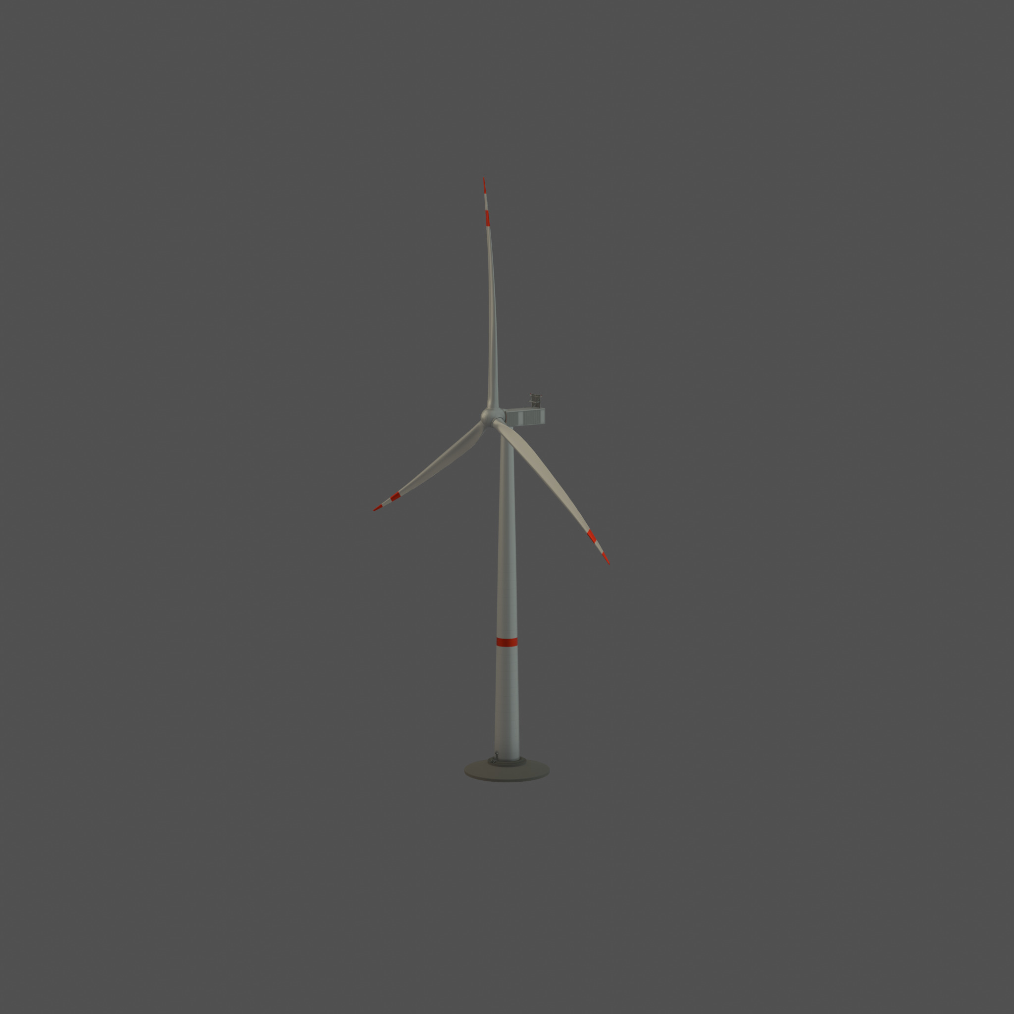 Wind-turbine with foundation V1 H-120 RD 160 m Low-poly 3D model_69
