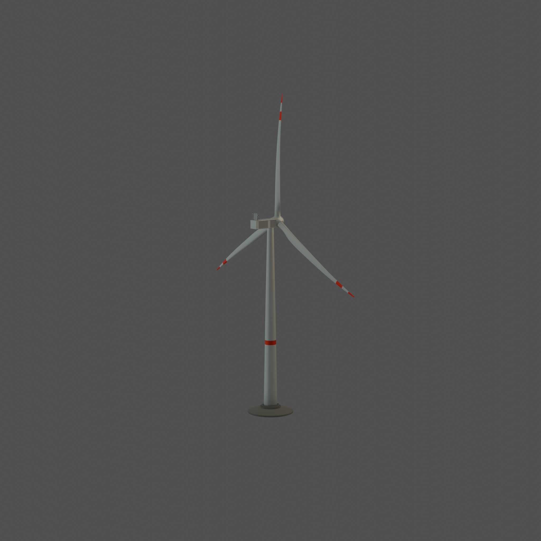 Wind-turbine with foundation V1 H-120 RD 160 m Low-poly 3D model_44