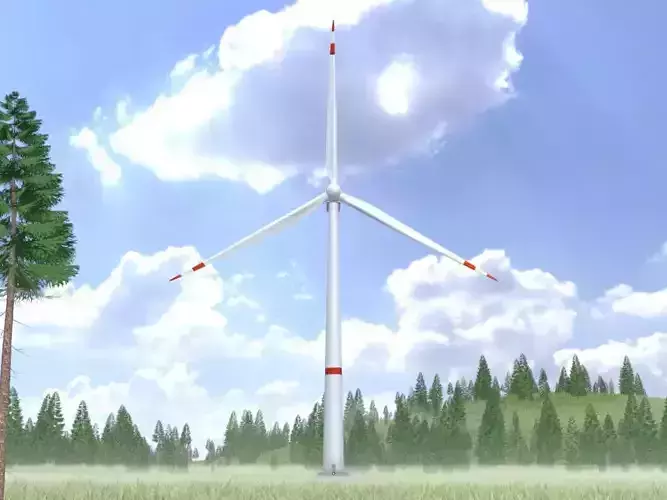 Wind-turbine with foundation V1 H-120 RD 160 m