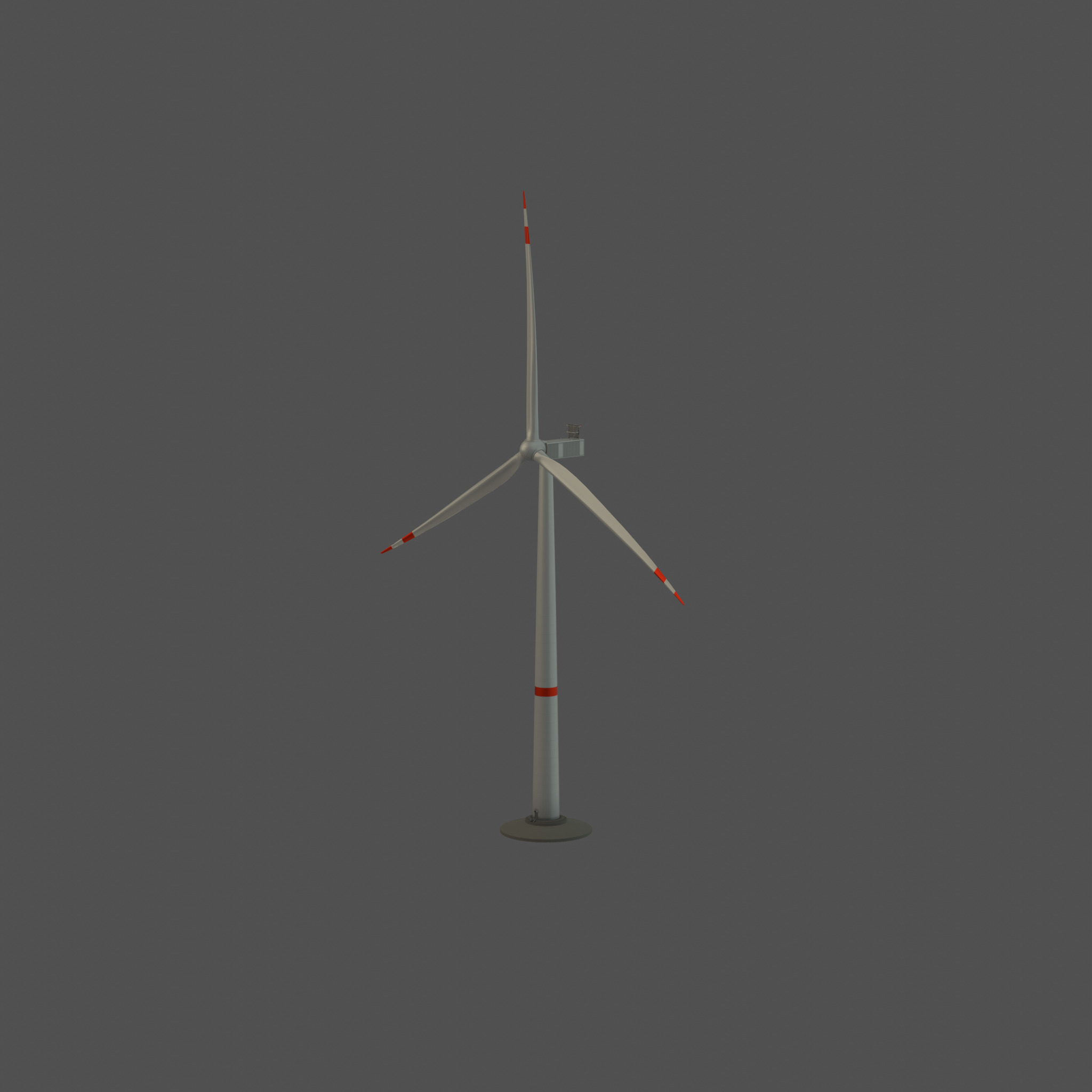 Wind-turbine with foundation V1 H-120 RD 160 m Low-poly 3D model_68