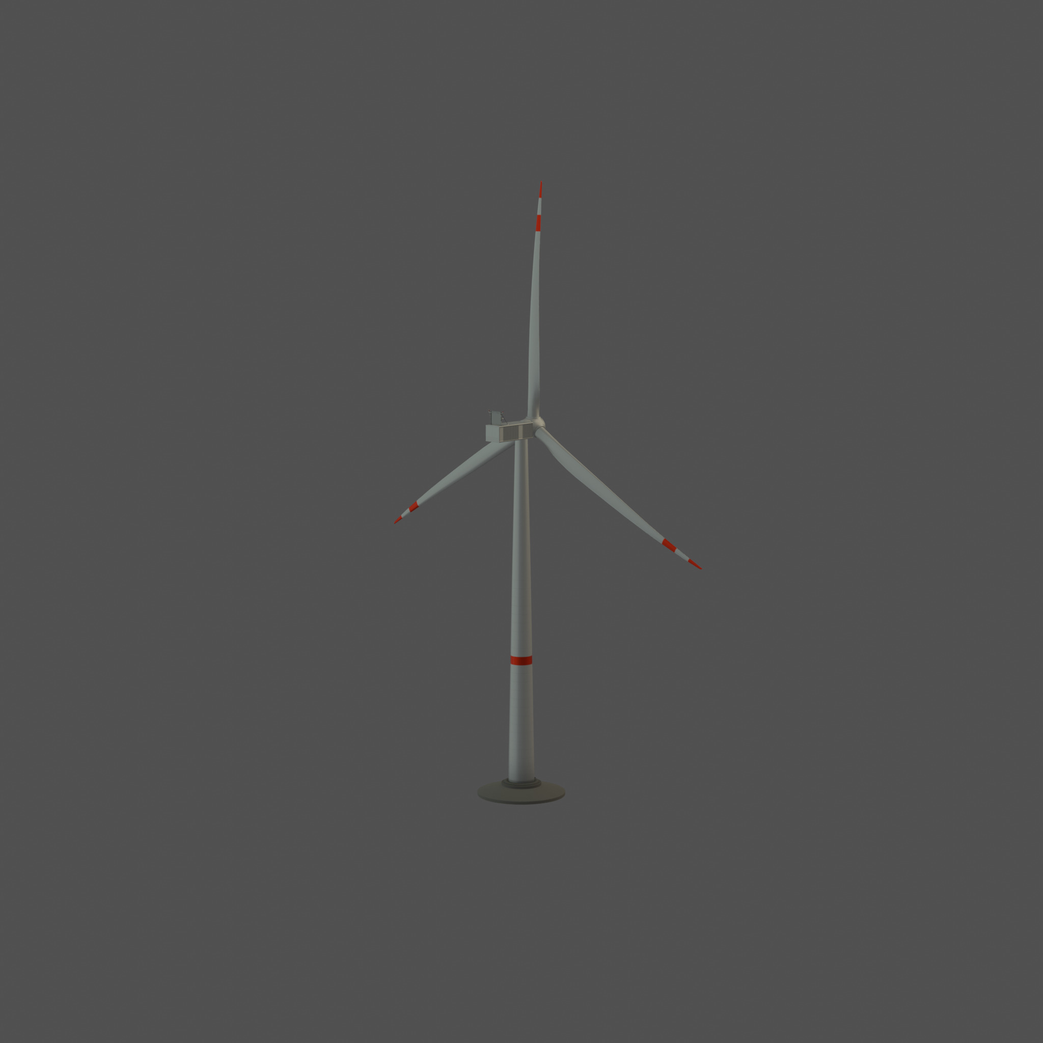 Wind-turbine with foundation V1 H-120 RD 160 m Low-poly 3D model_42