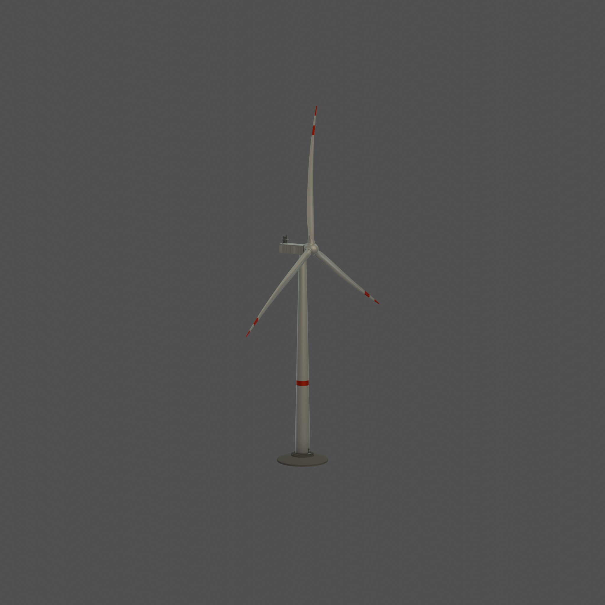 Wind-turbine with foundation V1 H-120 RD 160 m Low-poly 3D model_53