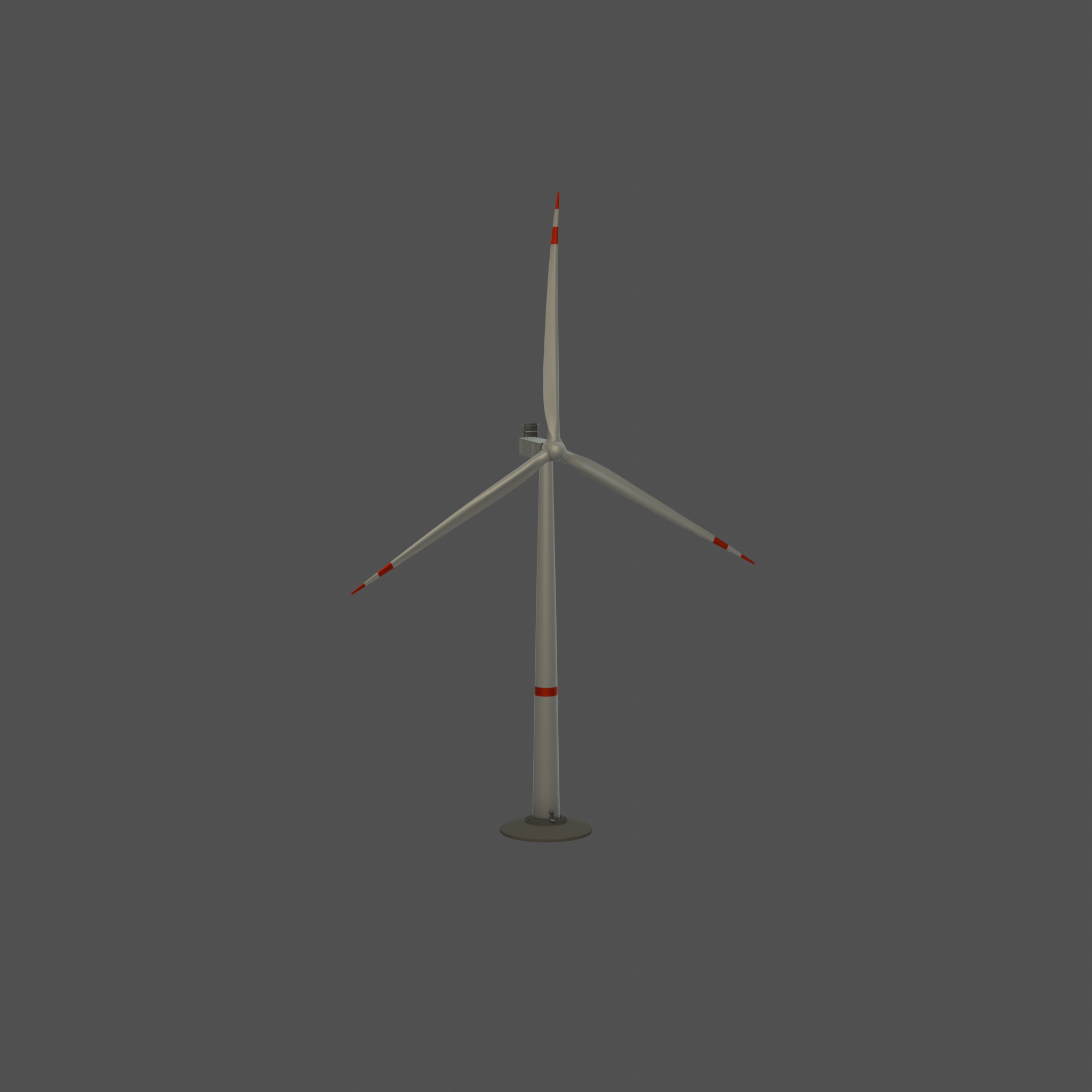 Wind-turbine with foundation V1 H-120 RD 160 m Low-poly 3D model_58