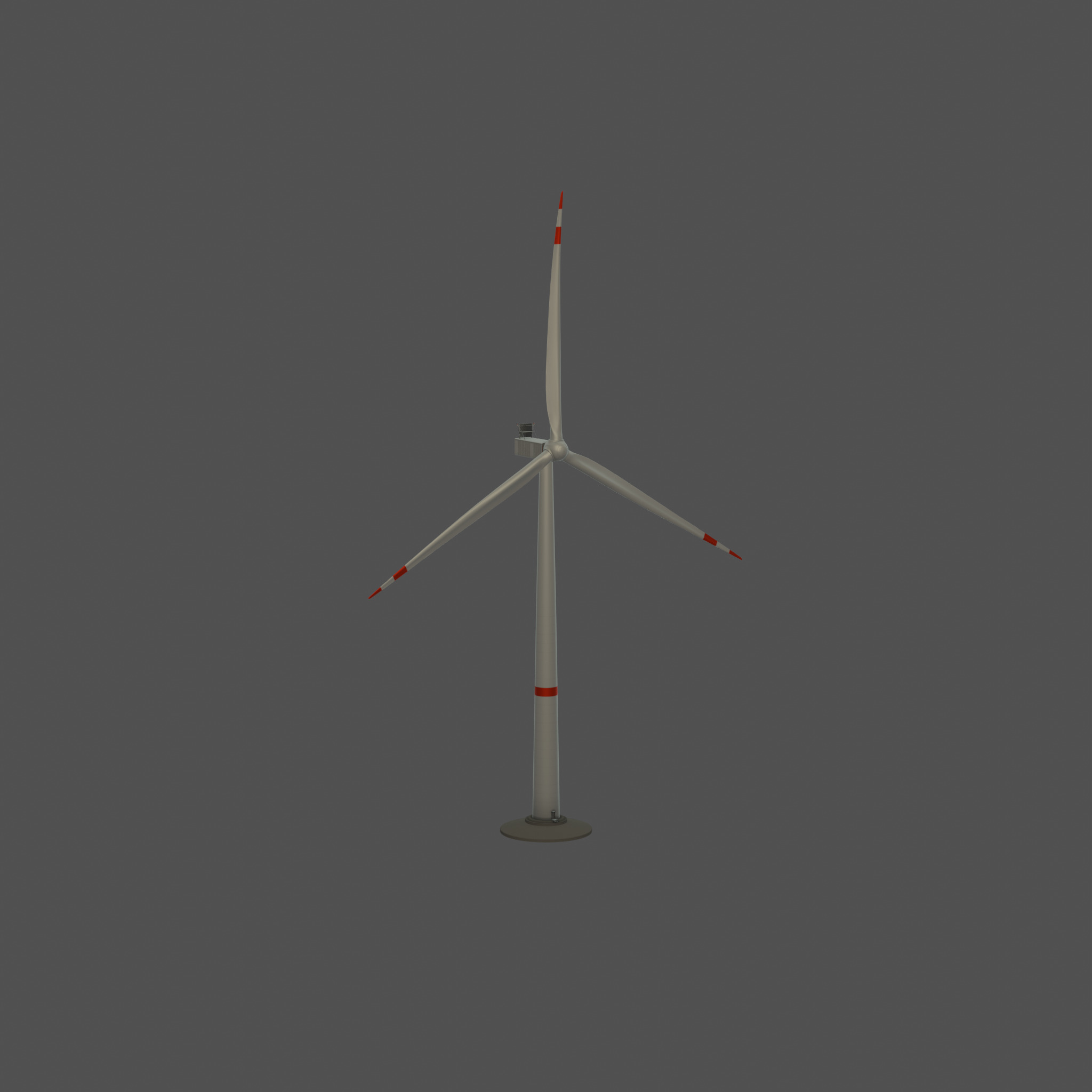Wind-turbine with foundation V1 H-120 RD 160 m Low-poly 3D model_57