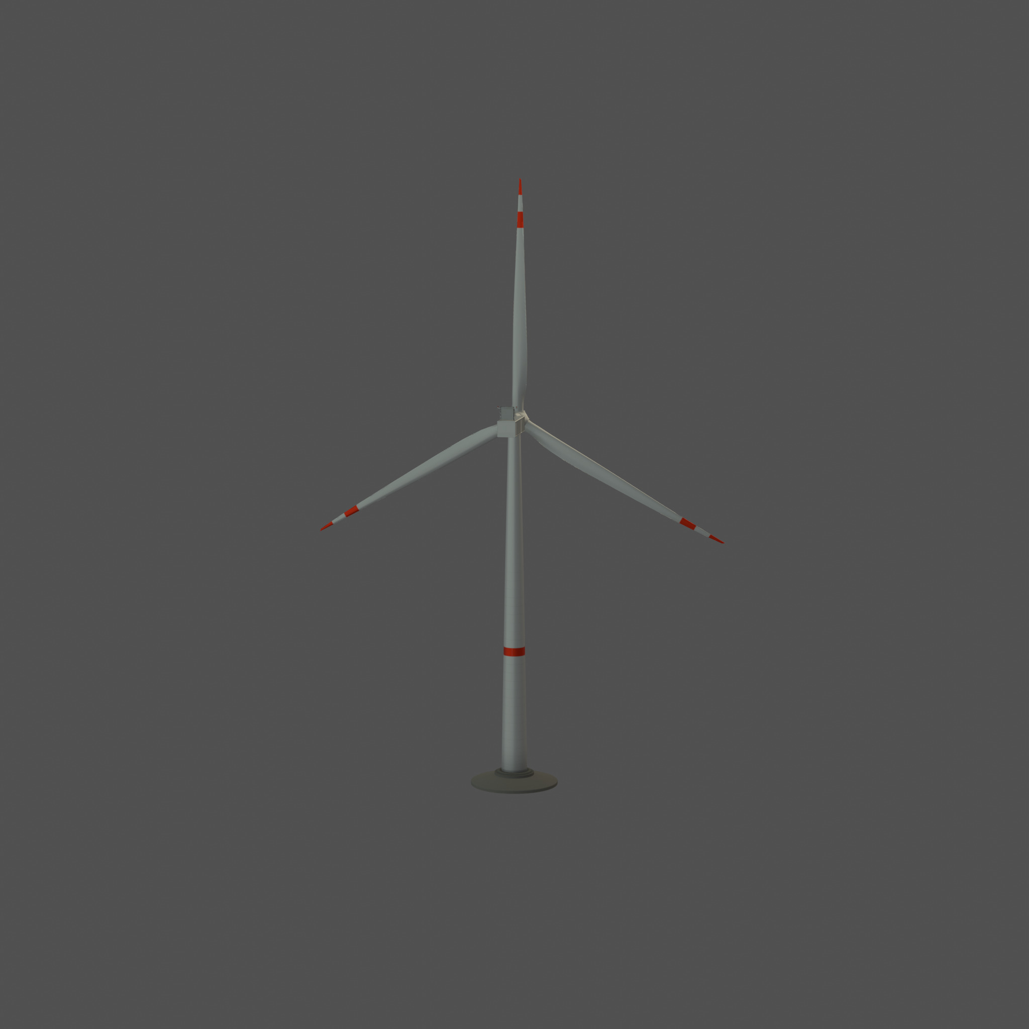 Wind-turbine with foundation V1 H-120 RD 160 m Low-poly 3D model_38