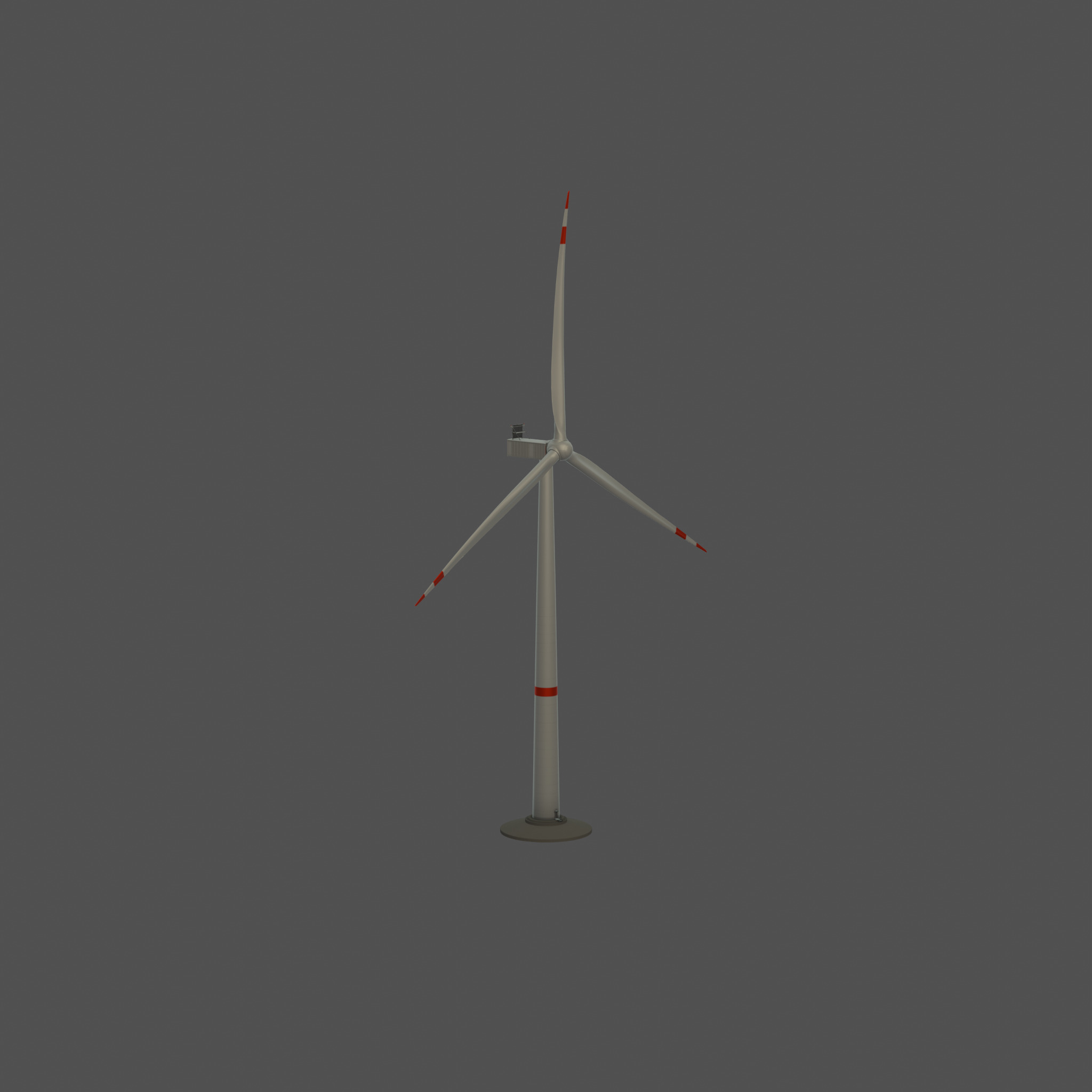 Wind-turbine with foundation V1 H-120 RD 160 m Low-poly 3D model_55