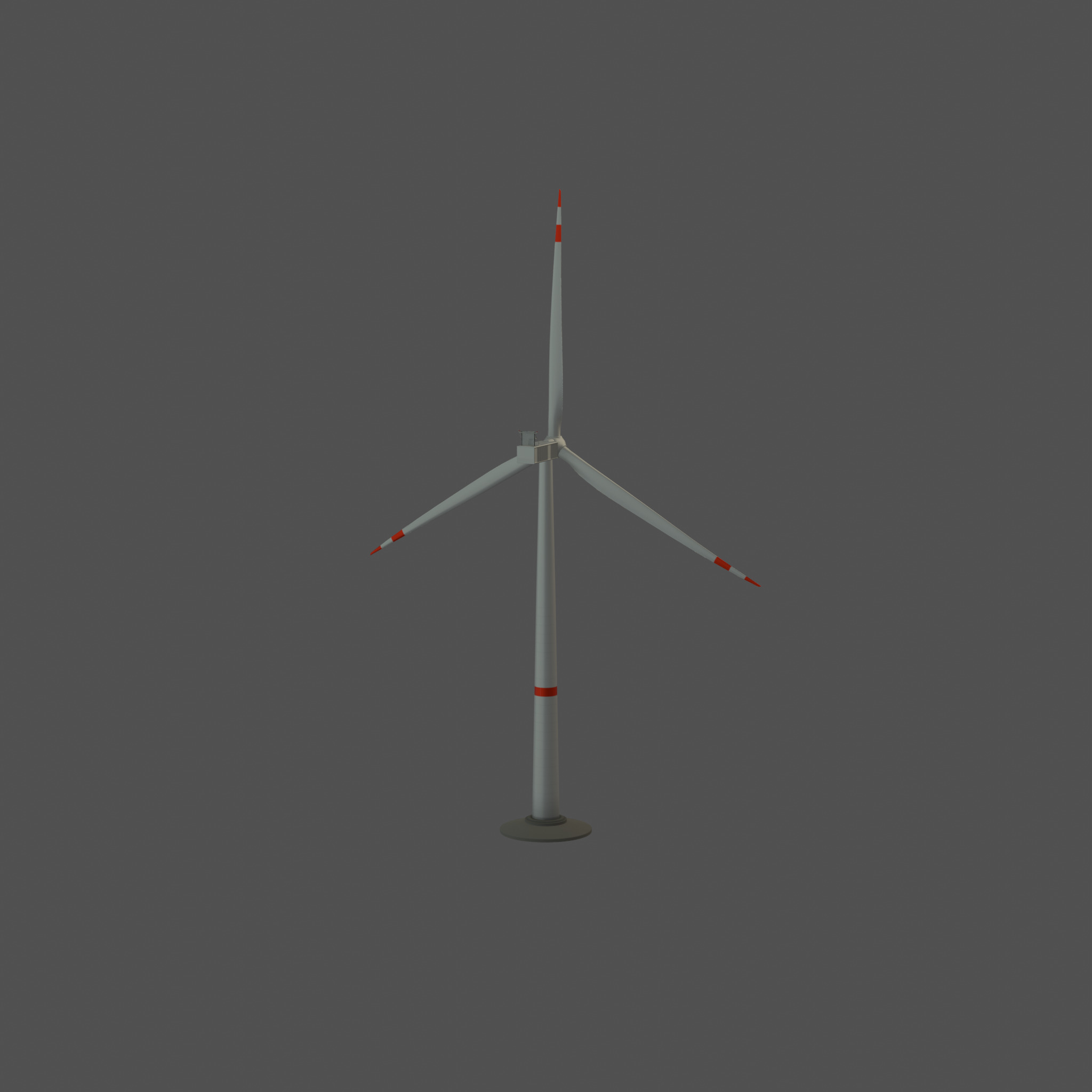 Wind-turbine with foundation V1 H-120 RD 160 m Low-poly 3D model_40