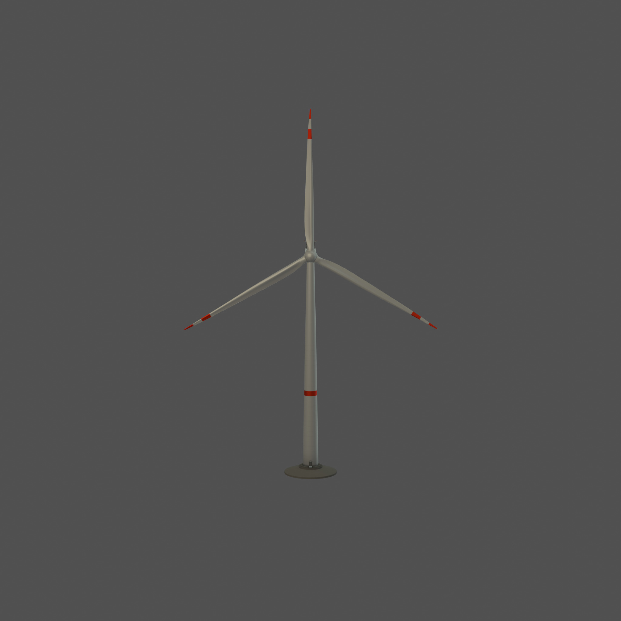Wind-turbine with foundation V1 H-120 RD 160 m Low-poly 3D model_61