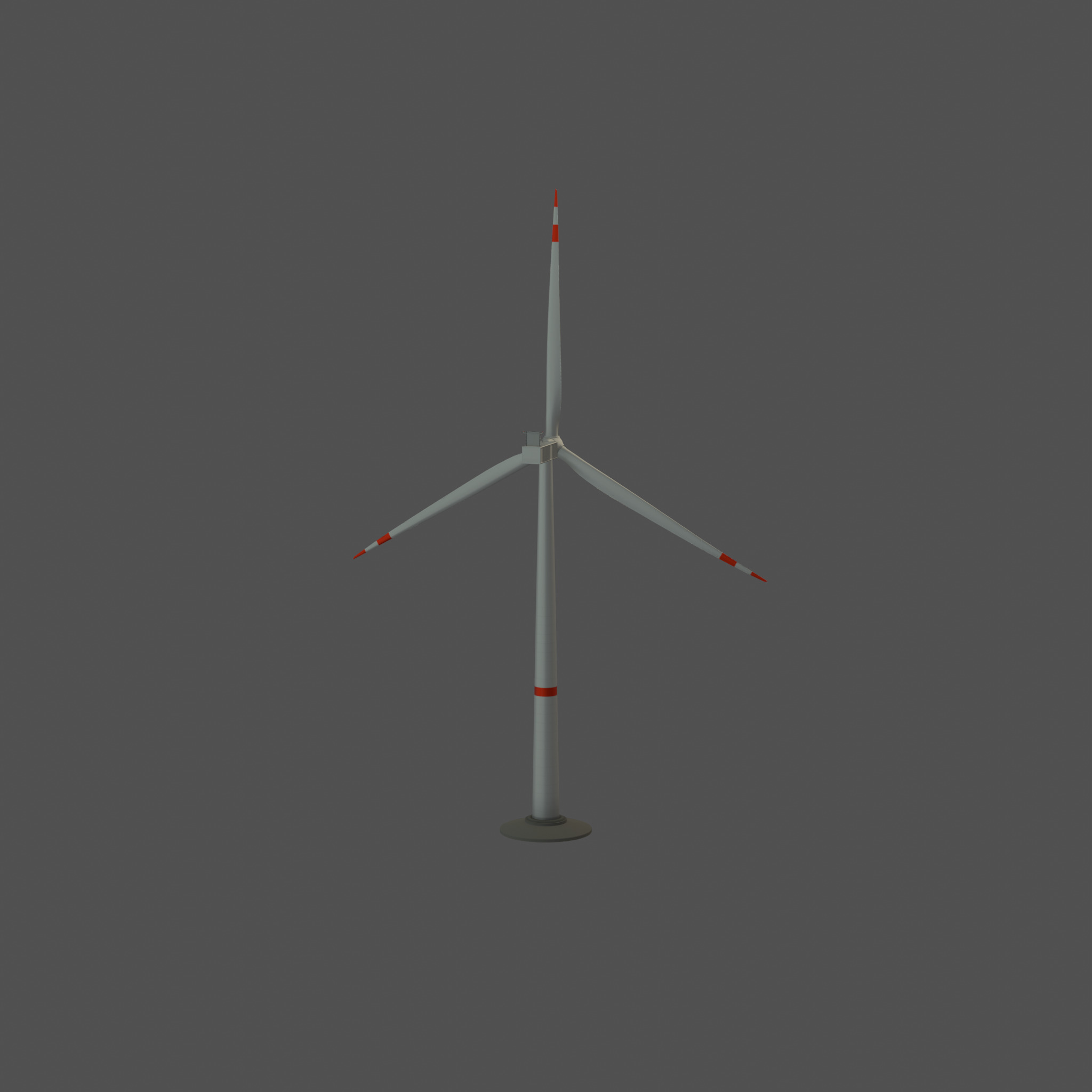 Wind-turbine with foundation V1 H-120 RD 160 m Low-poly 3D model_39
