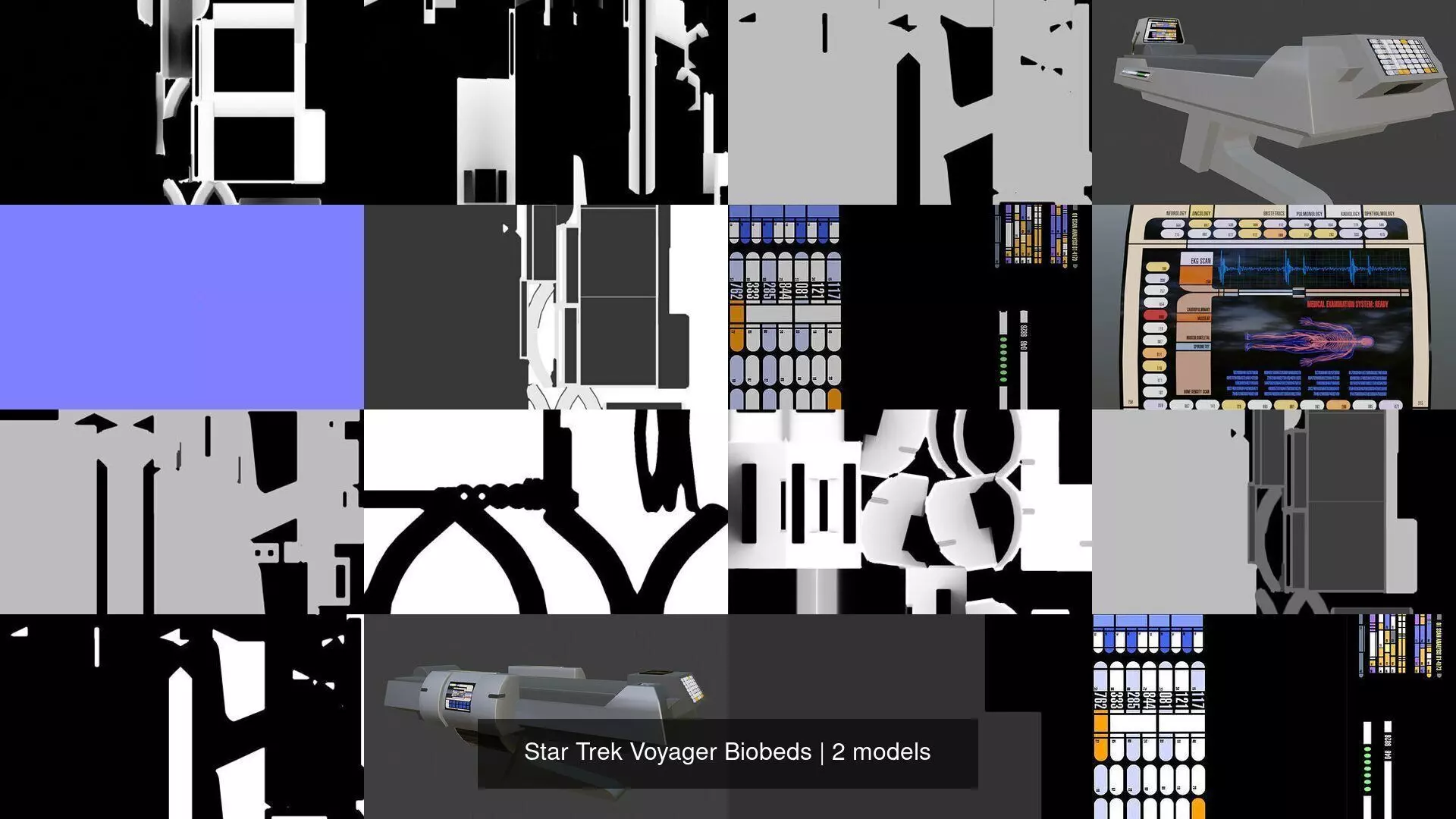 Star Trek Voyager Biobeds 3D Model Collection_0