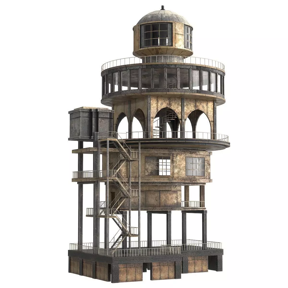 Building Castle Rust Low-poly 3D model