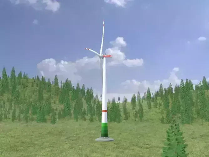 Windkraftanlage mit Fundament E1 H-132 RD 172 m