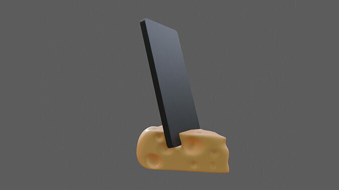 Cheese phone stand or phone holder 3d print model ready Free 3D print model