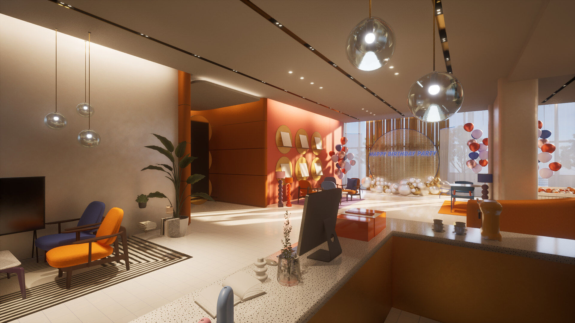 Celebration Event Place - Cafe A 3D model_10