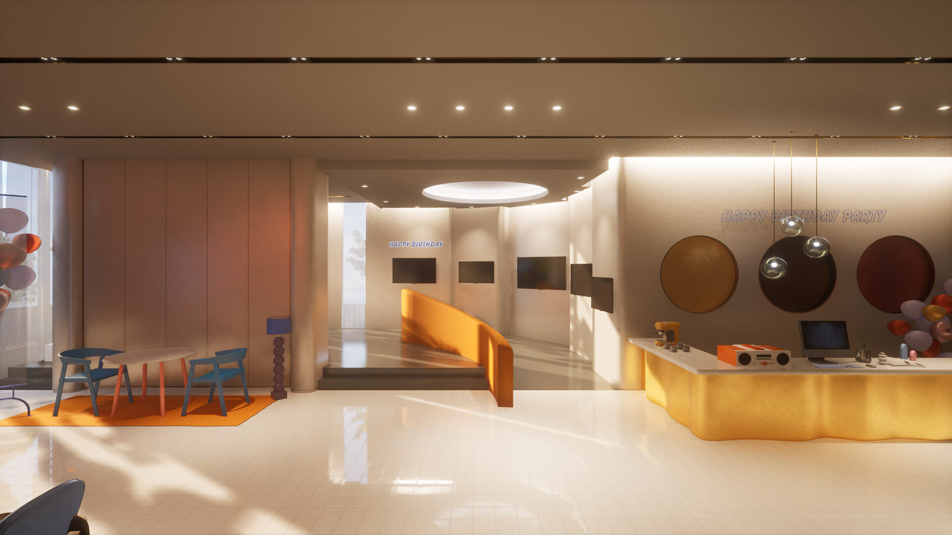 Celebration Event Place - Cafe A 3D model_2