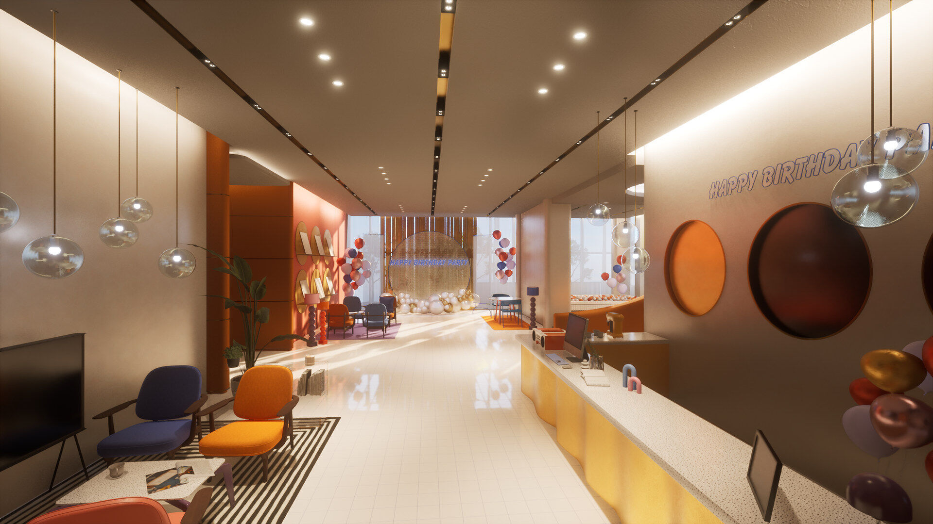Celebration Event Place - Cafe A 3D model_1