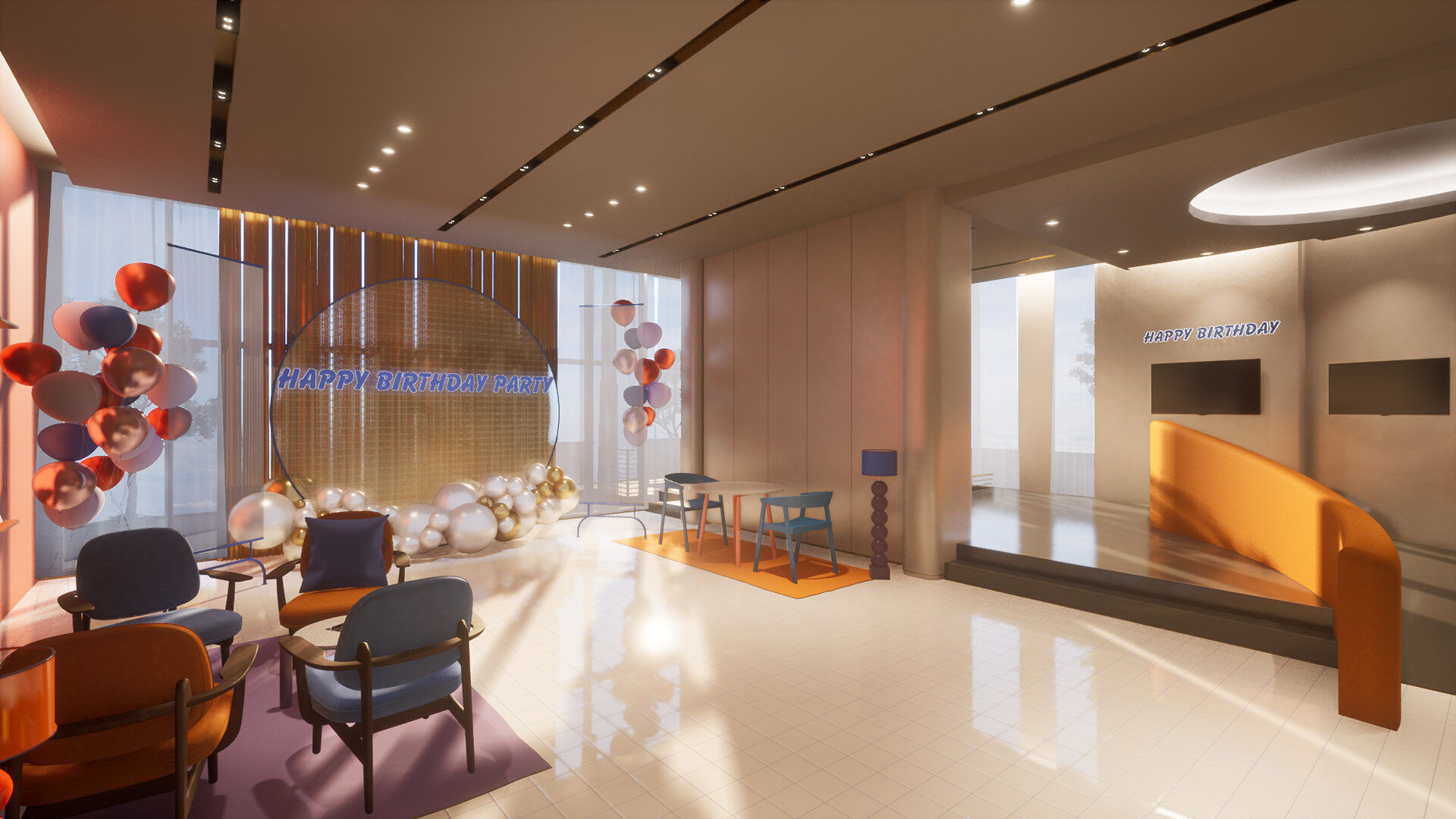 Celebration Event Place - Cafe A 3D model_4