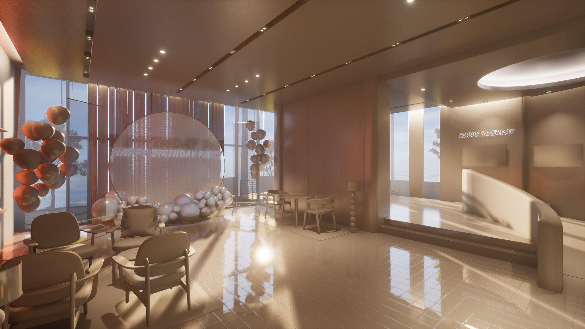 Celebration Event Place - Cafe A 3D model_14