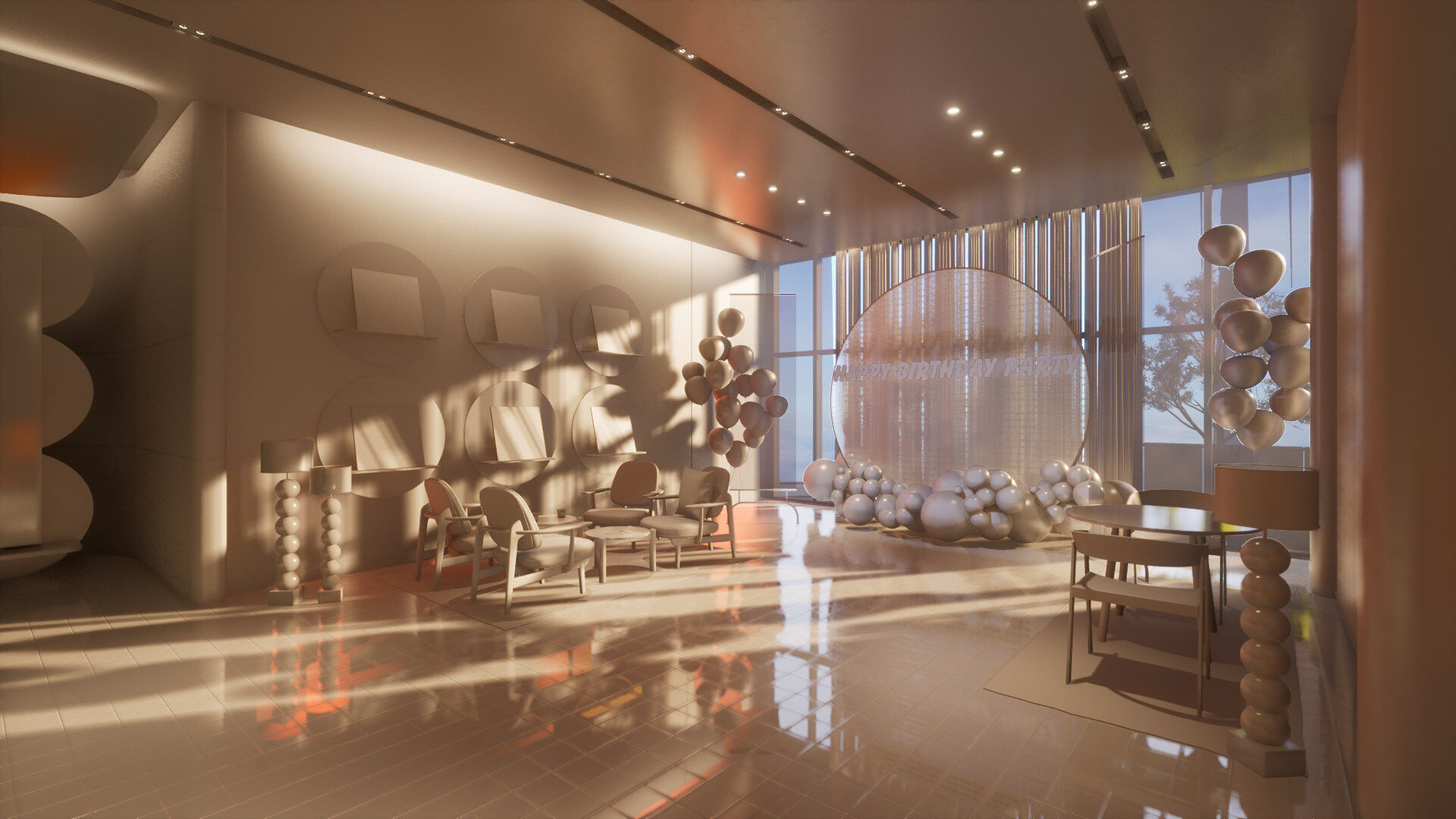 Celebration Event Place - Cafe A 3D model_17