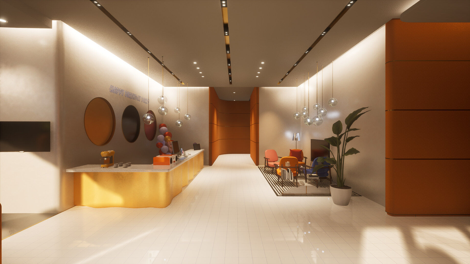 Celebration Event Place - Cafe A 3D model_3