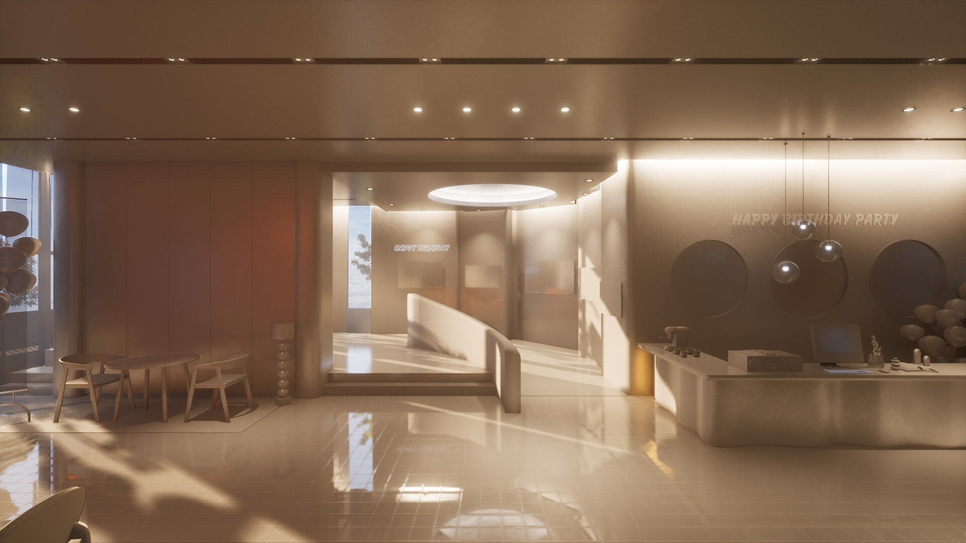 Celebration Event Place - Cafe A 3D model_12