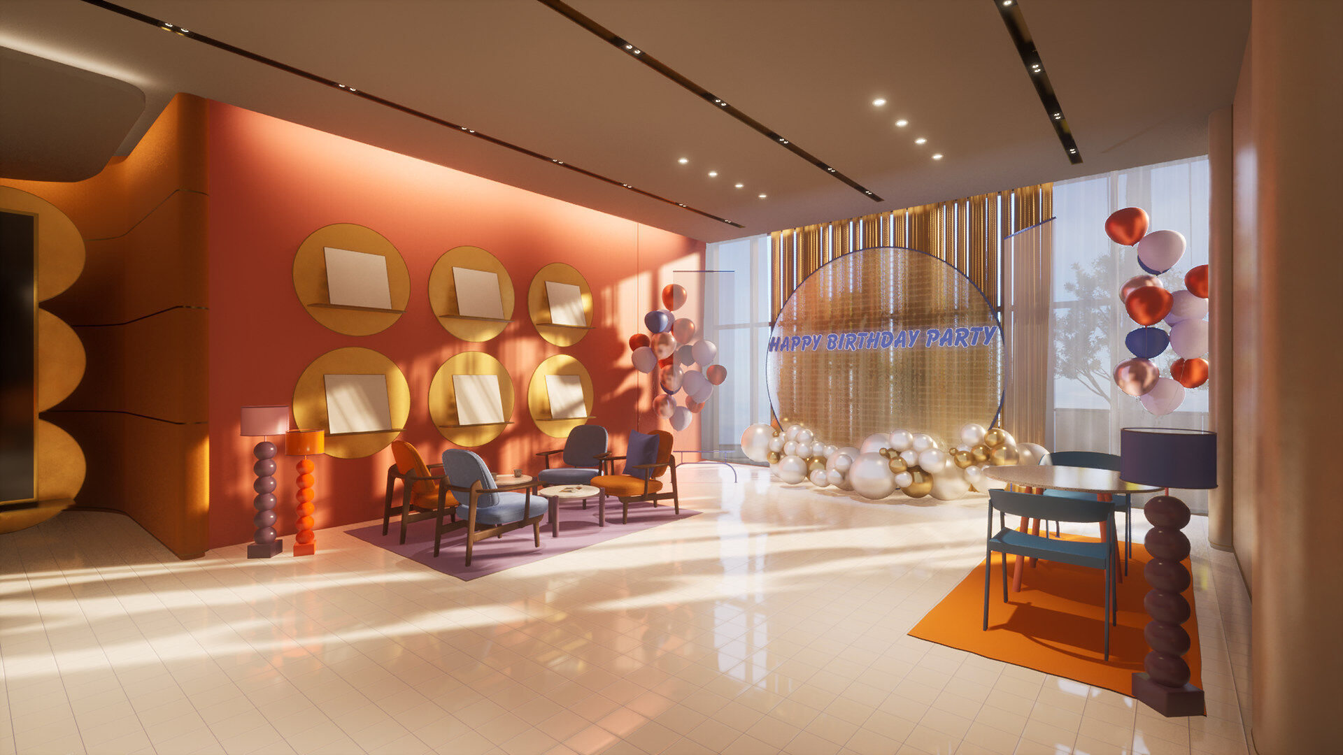 Celebration Event Place - Cafe A 3D model_7