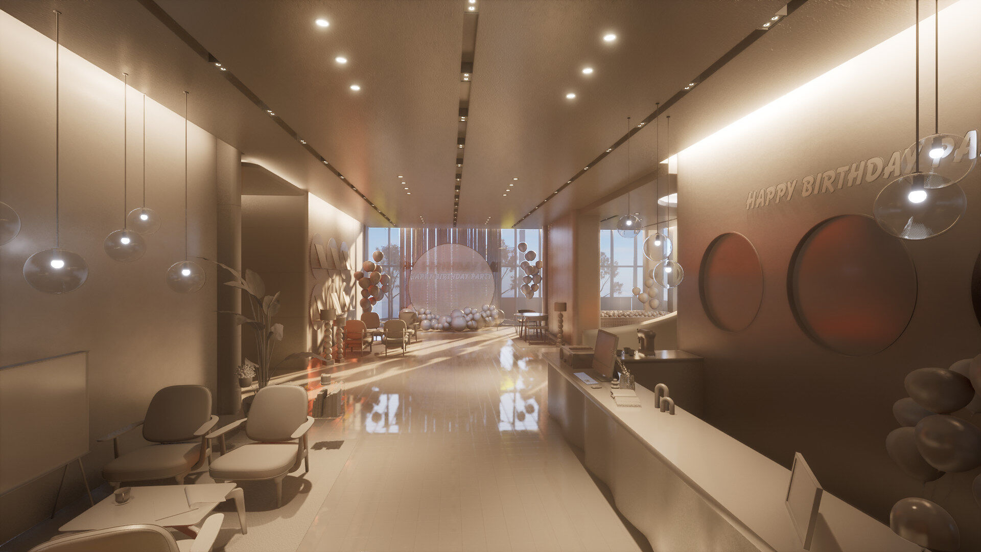 Celebration Event Place - Cafe A 3D model_11