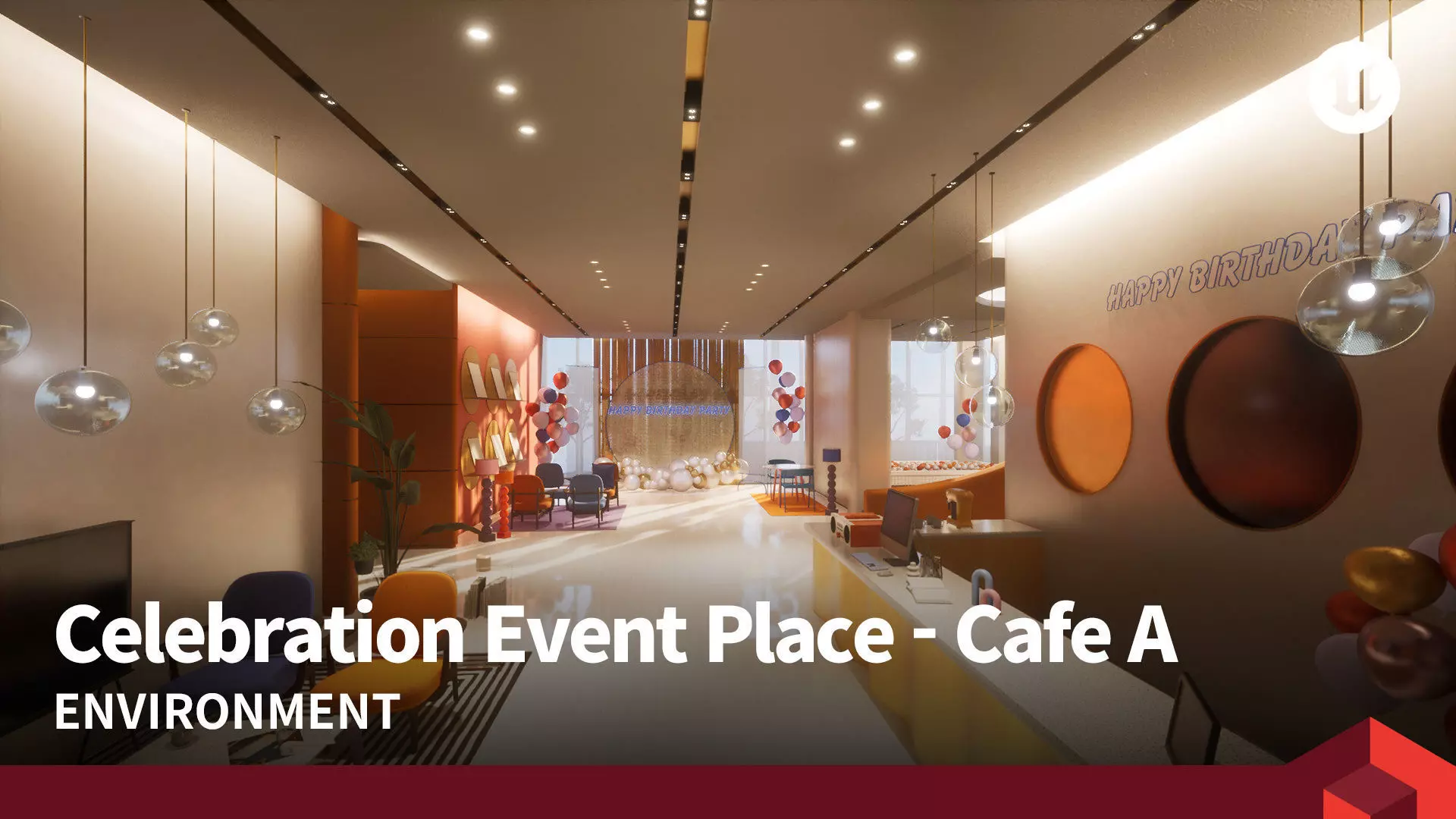 Celebration Event Place - Cafe A 3D model_0