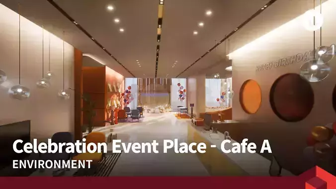 Celebration Event Place - Cafe A 3D model