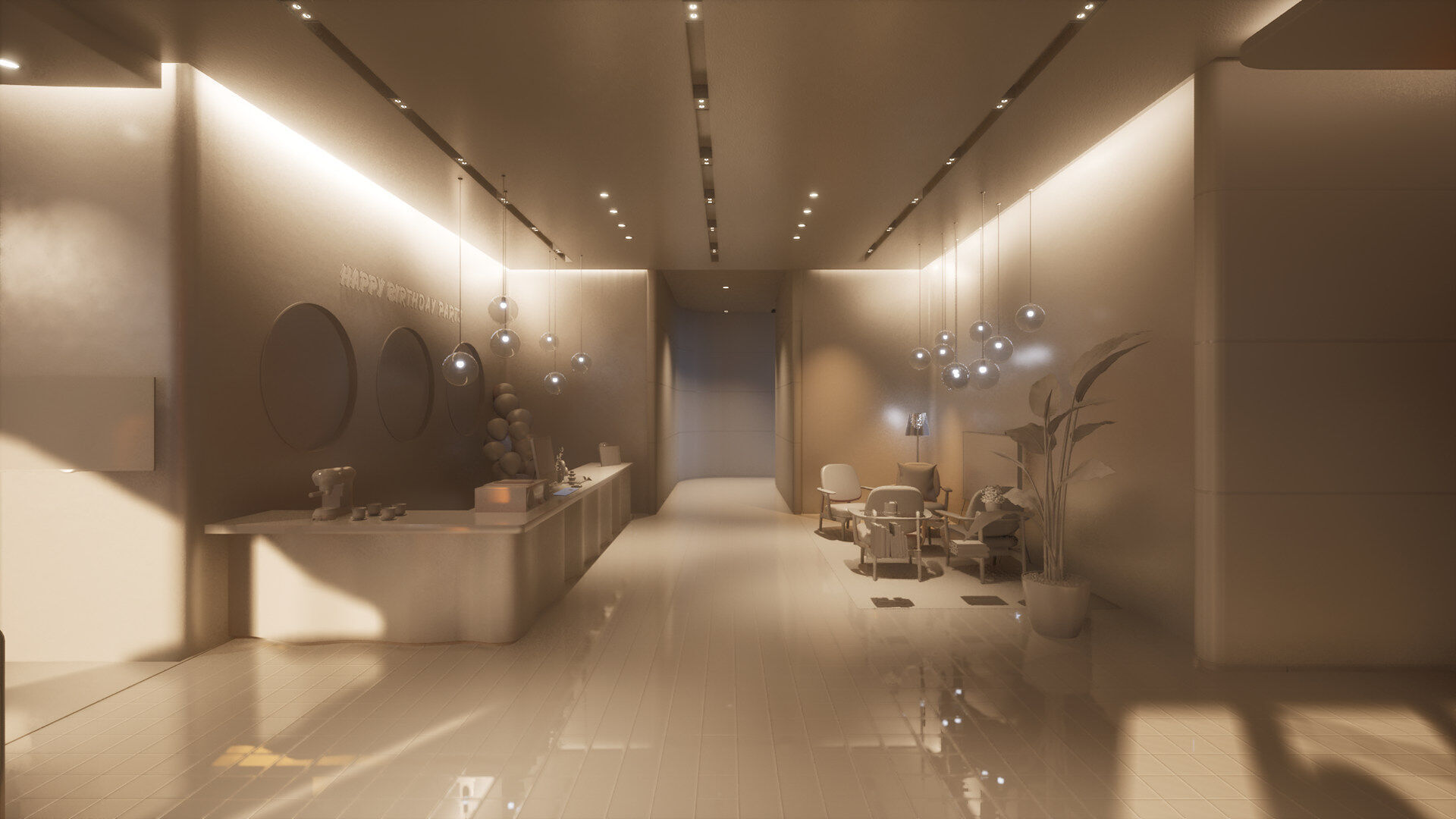 Celebration Event Place - Cafe A 3D model_13