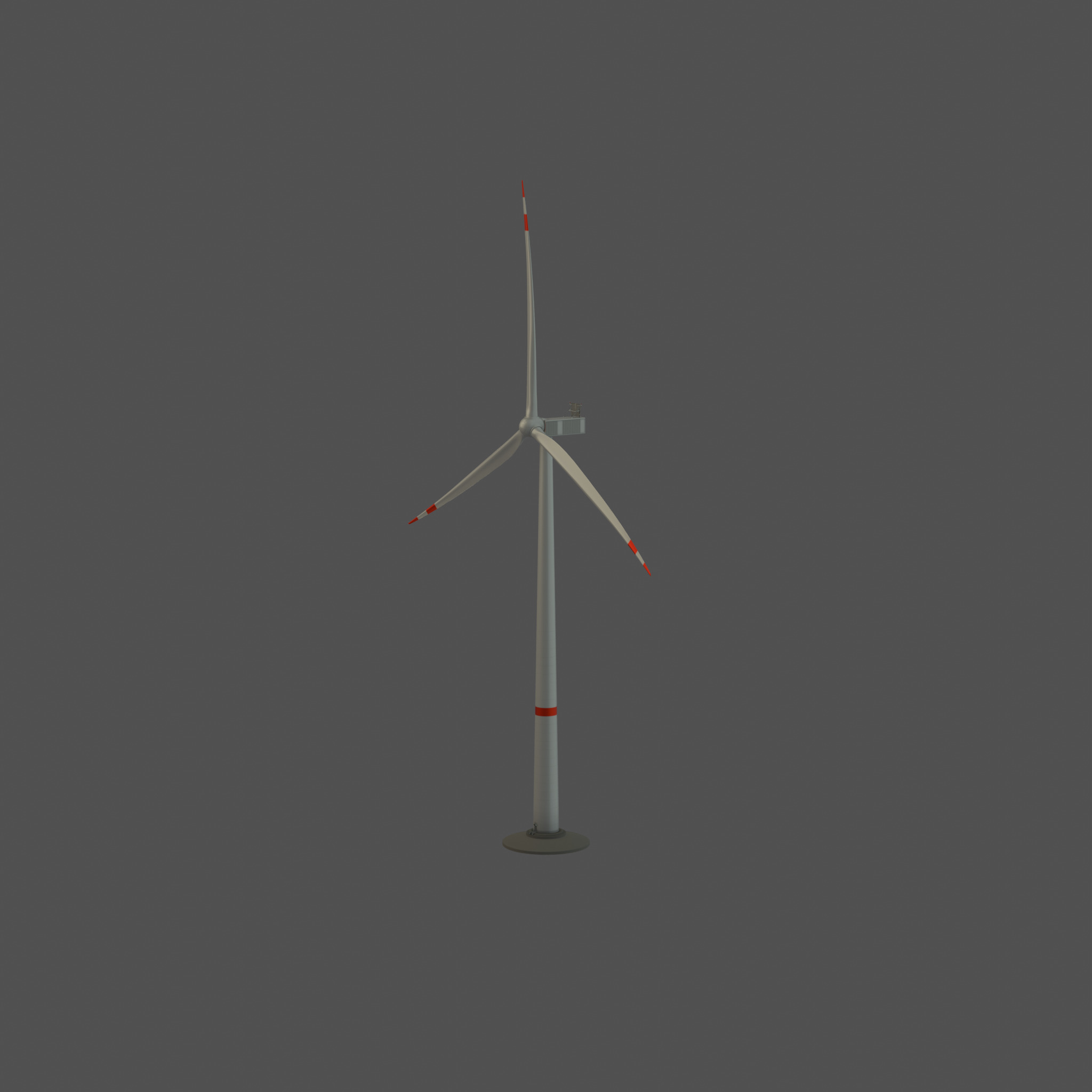 Wind-turbine with foundation V1 H-138 RD 162 m Low-poly 3D model_70