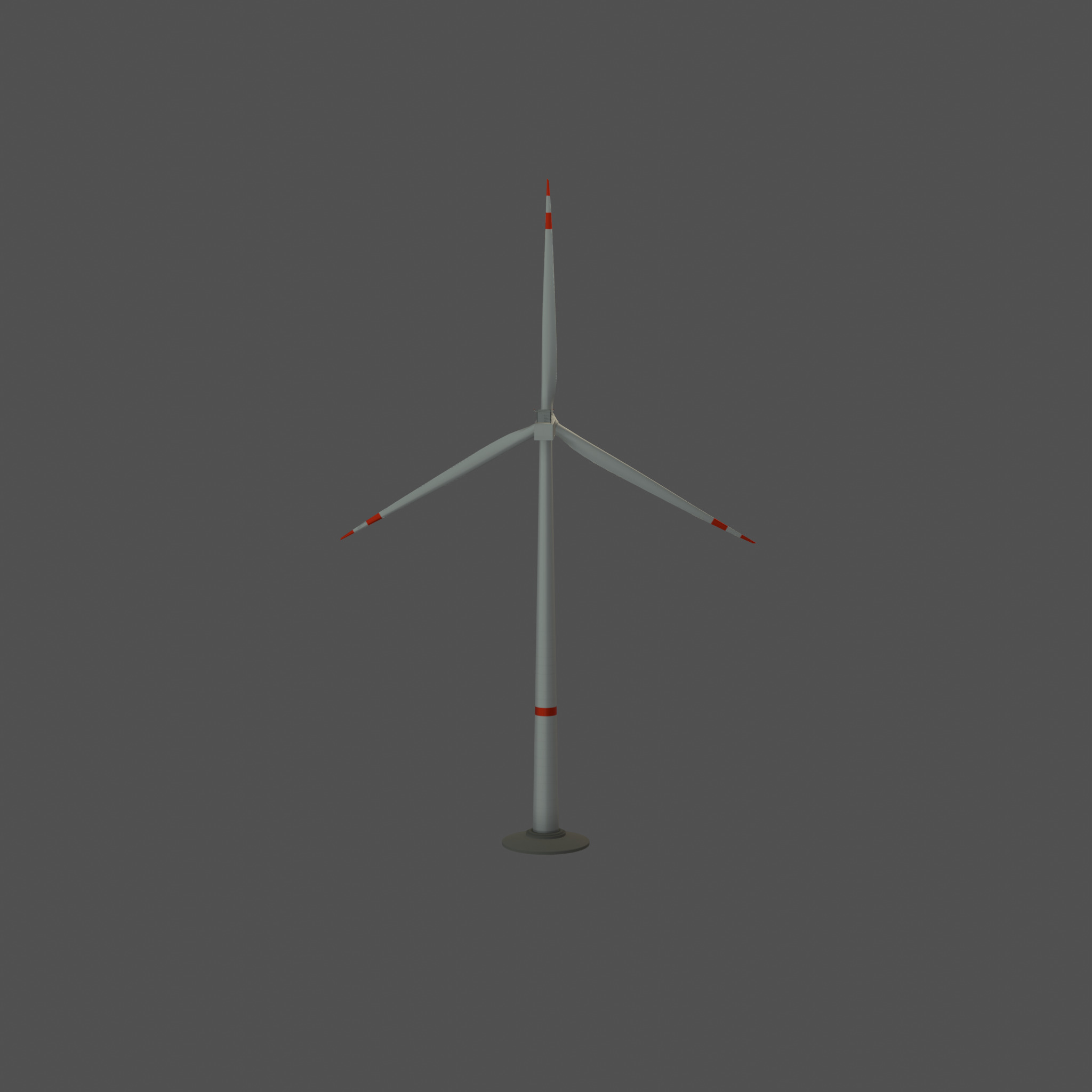 Wind-turbine with foundation V1 H-138 RD 162 m Low-poly 3D model_32