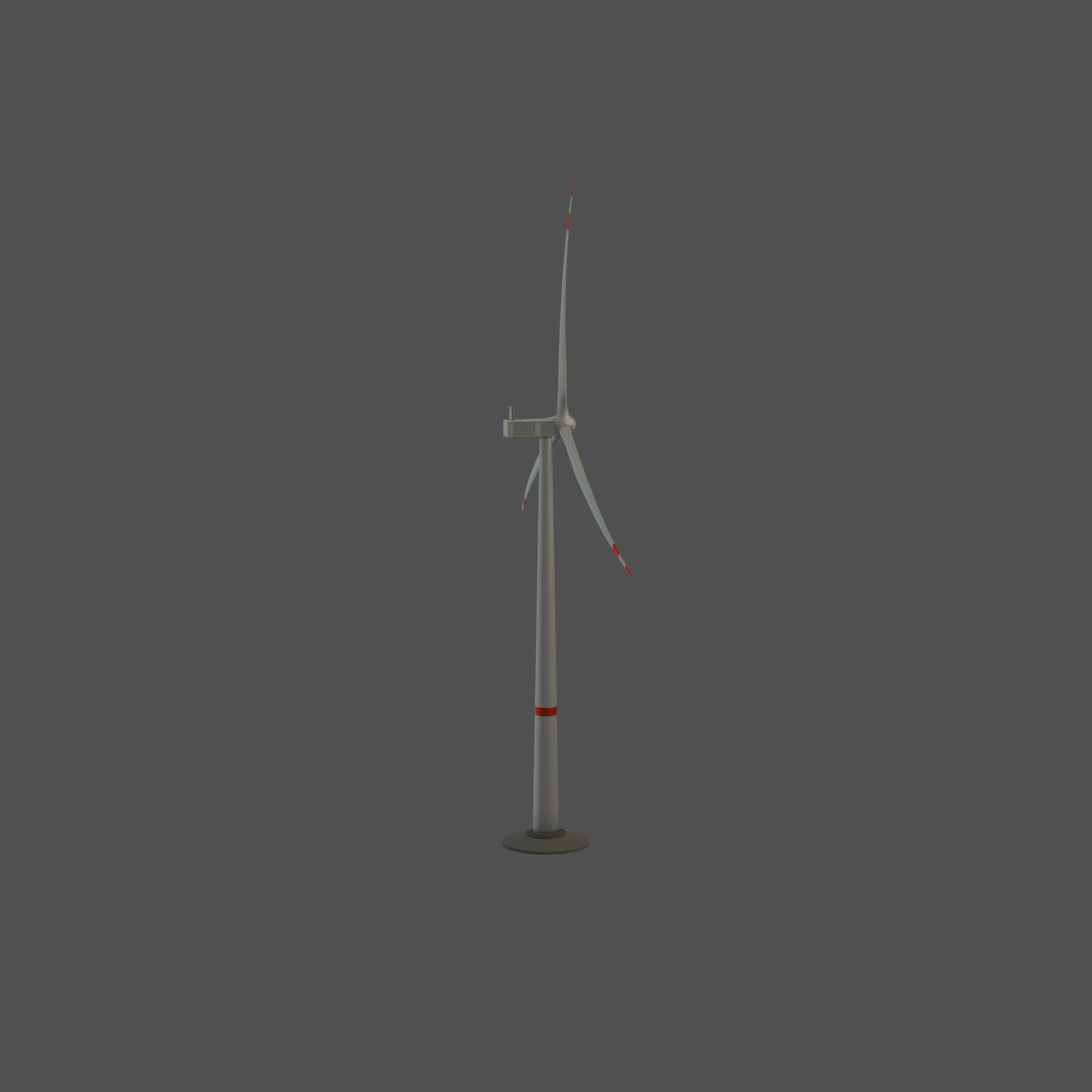 Wind-turbine with foundation V1 H-138 RD 162 m Low-poly 3D model_43