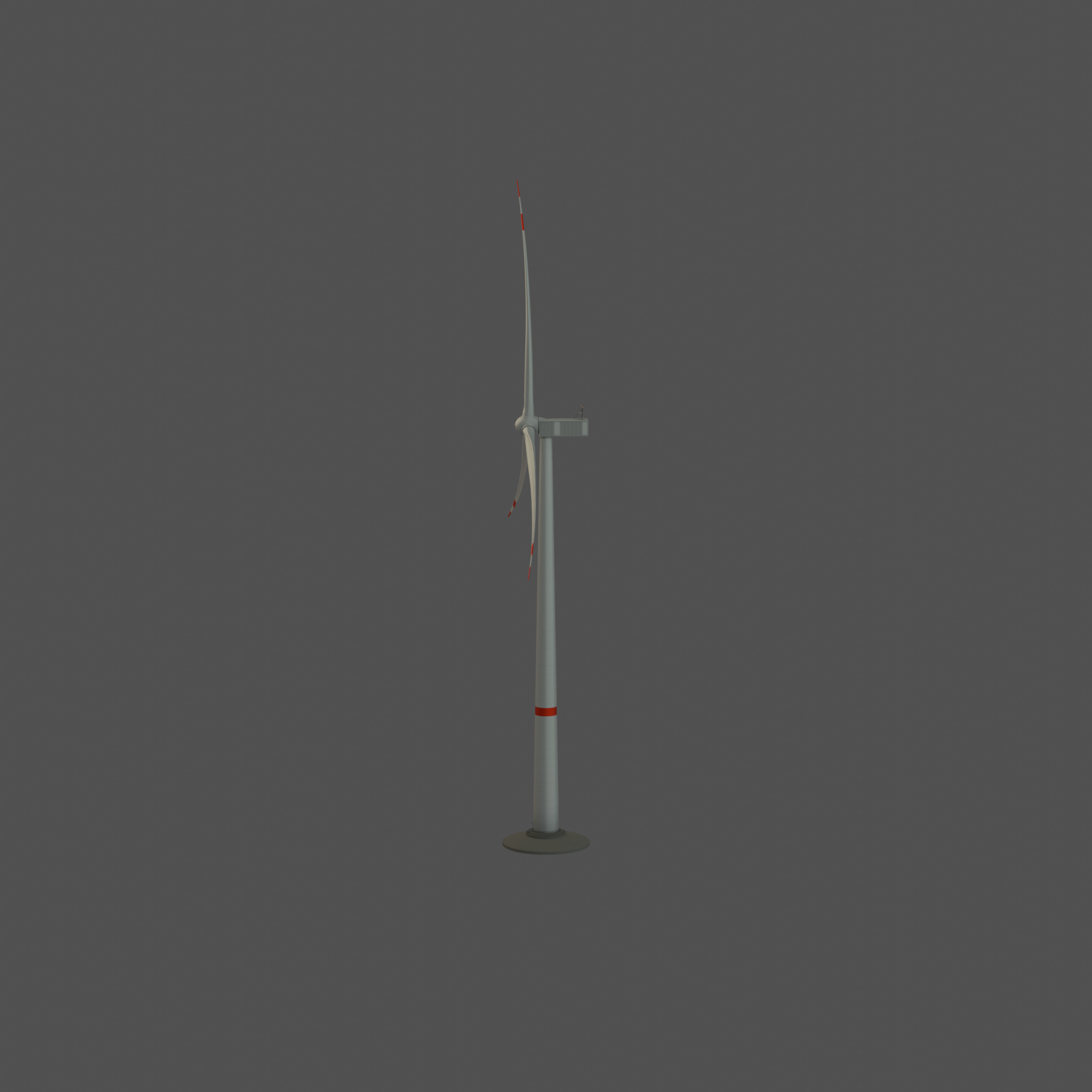 Wind-turbine with foundation V1 H-138 RD 162 m Low-poly 3D model_27