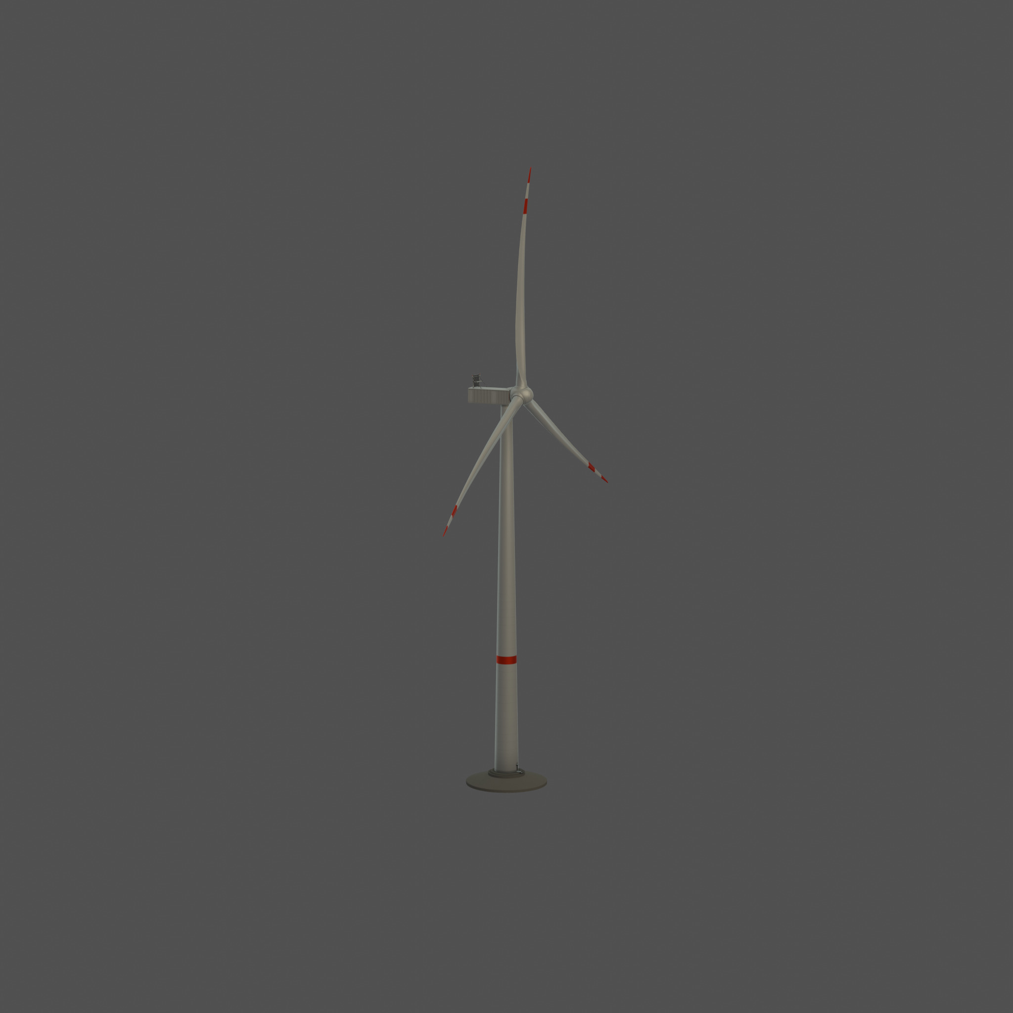 Wind-turbine with foundation V1 H-138 RD 162 m Low-poly 3D model_63