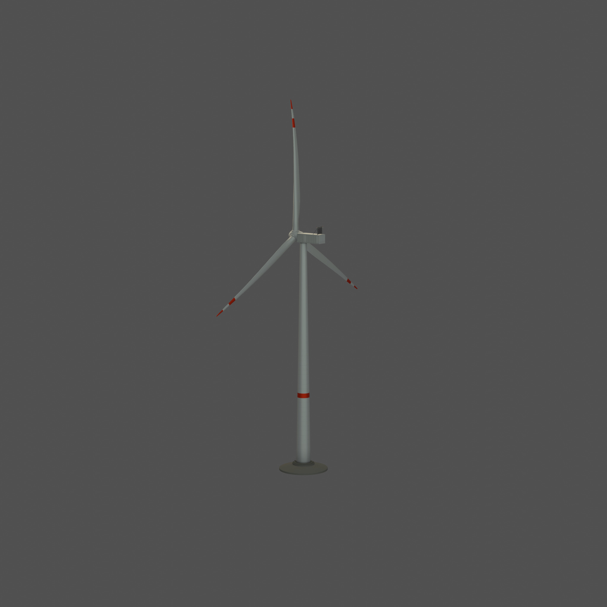 Wind-turbine with foundation V1 H-138 RD 162 m Low-poly 3D model_69