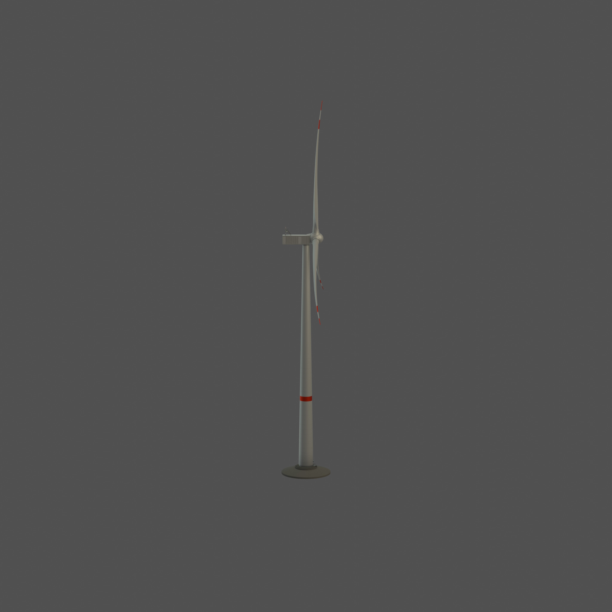 Wind-turbine with foundation V1 H-138 RD 162 m Low-poly 3D model_35