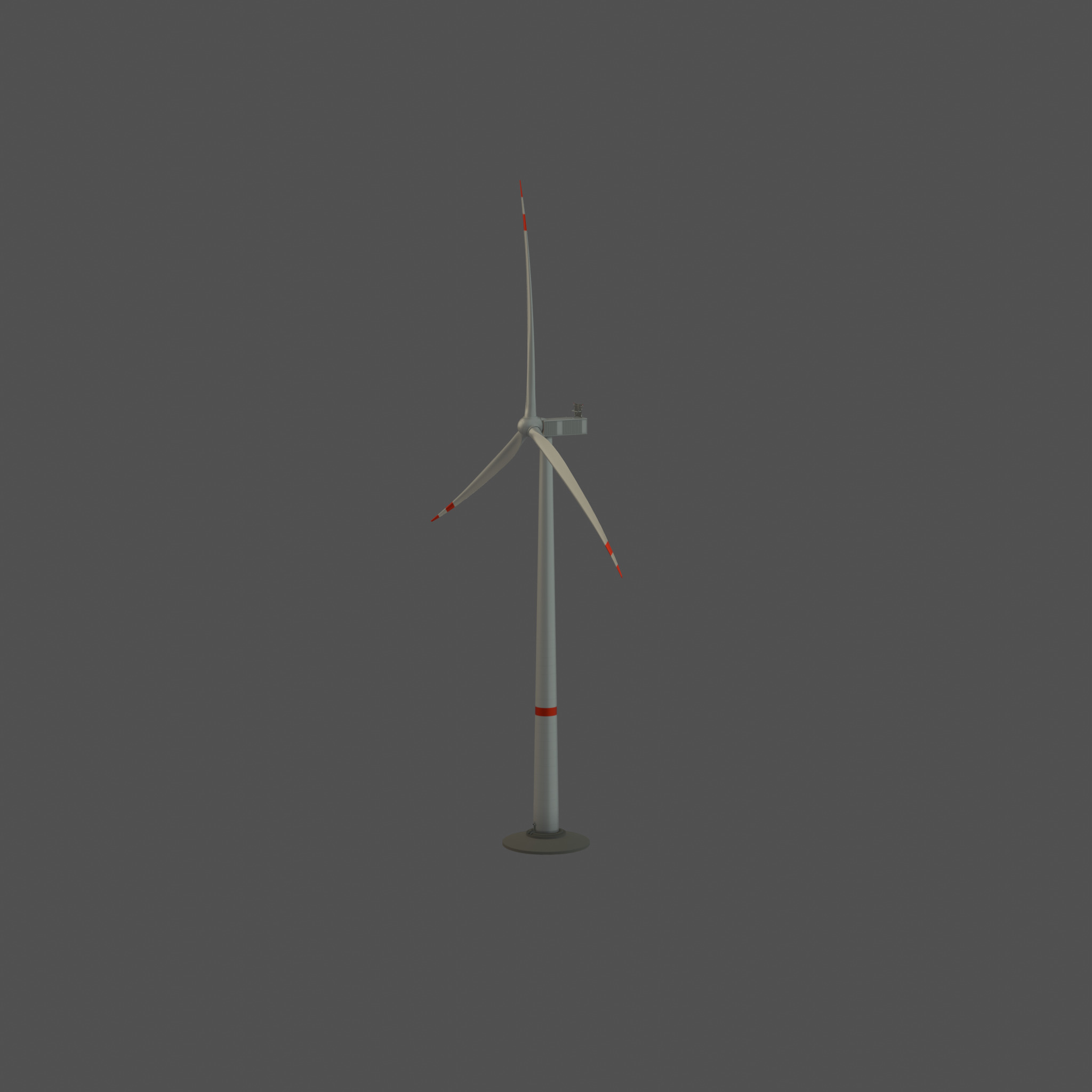 Wind-turbine with foundation V1 H-138 RD 162 m Low-poly 3D model_22