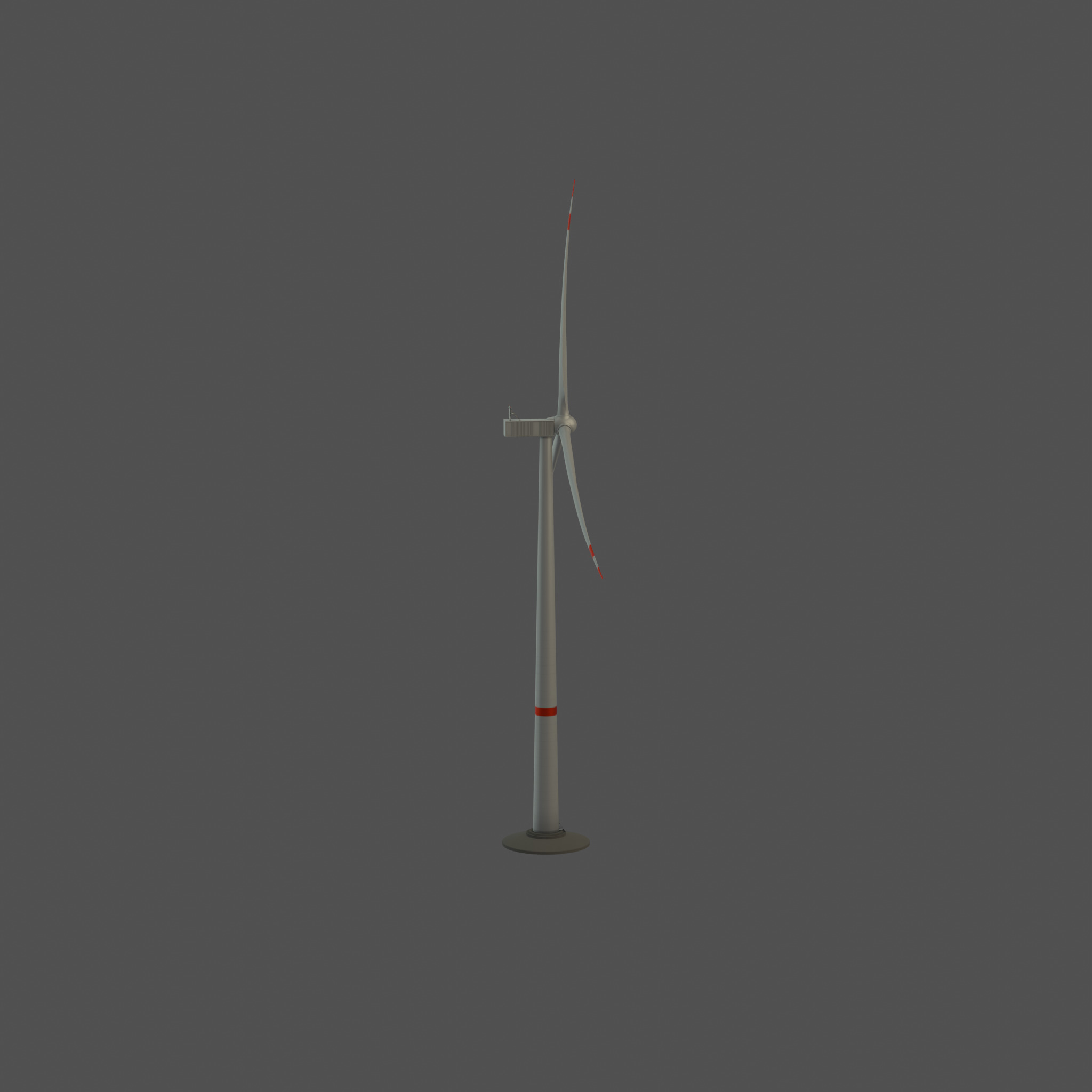 Wind-turbine with foundation V1 H-138 RD 162 m Low-poly 3D model_33