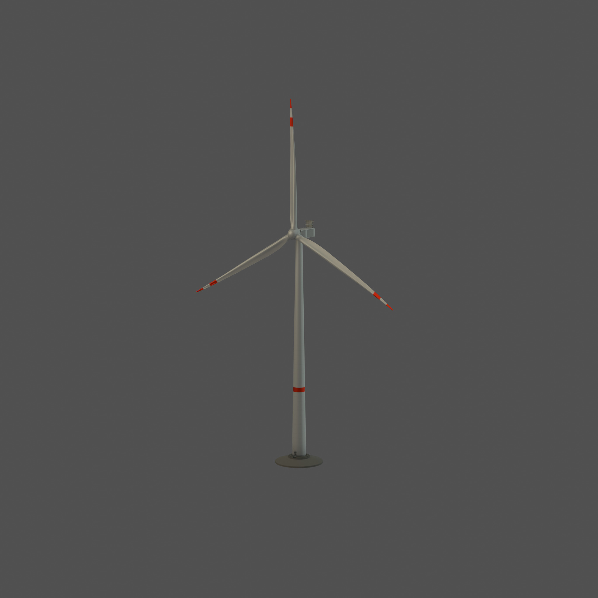Wind-turbine with foundation V1 H-138 RD 162 m Low-poly 3D model_68