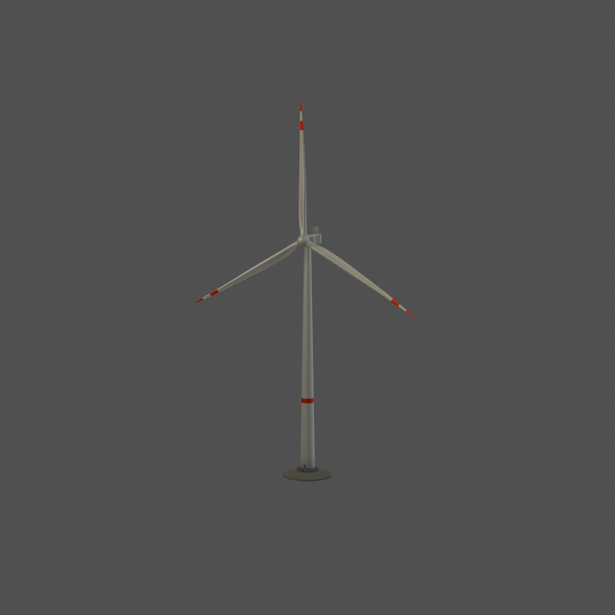 Wind-turbine with foundation V1 H-138 RD 162 m Low-poly 3D model_56