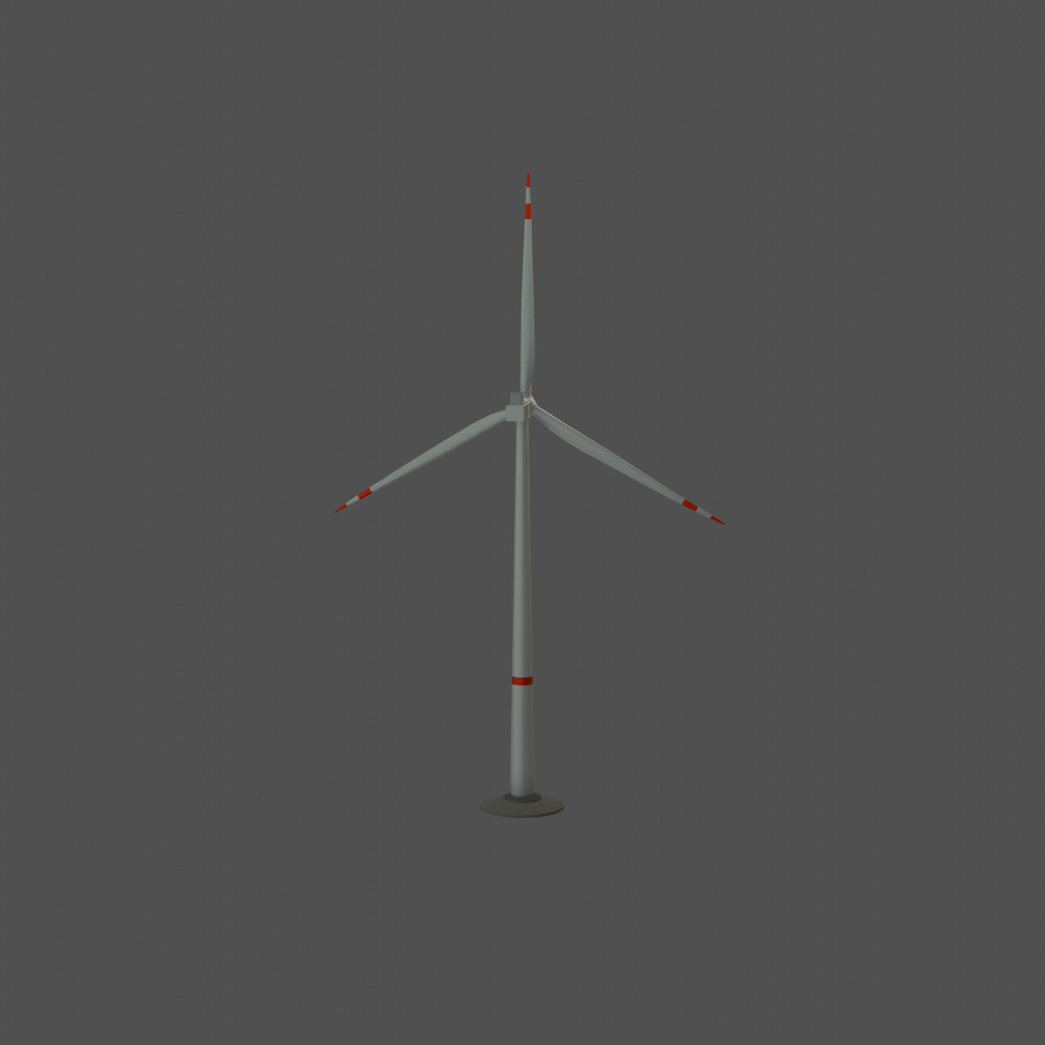 Wind-turbine with foundation V1 H-138 RD 162 m Low-poly 3D model_50