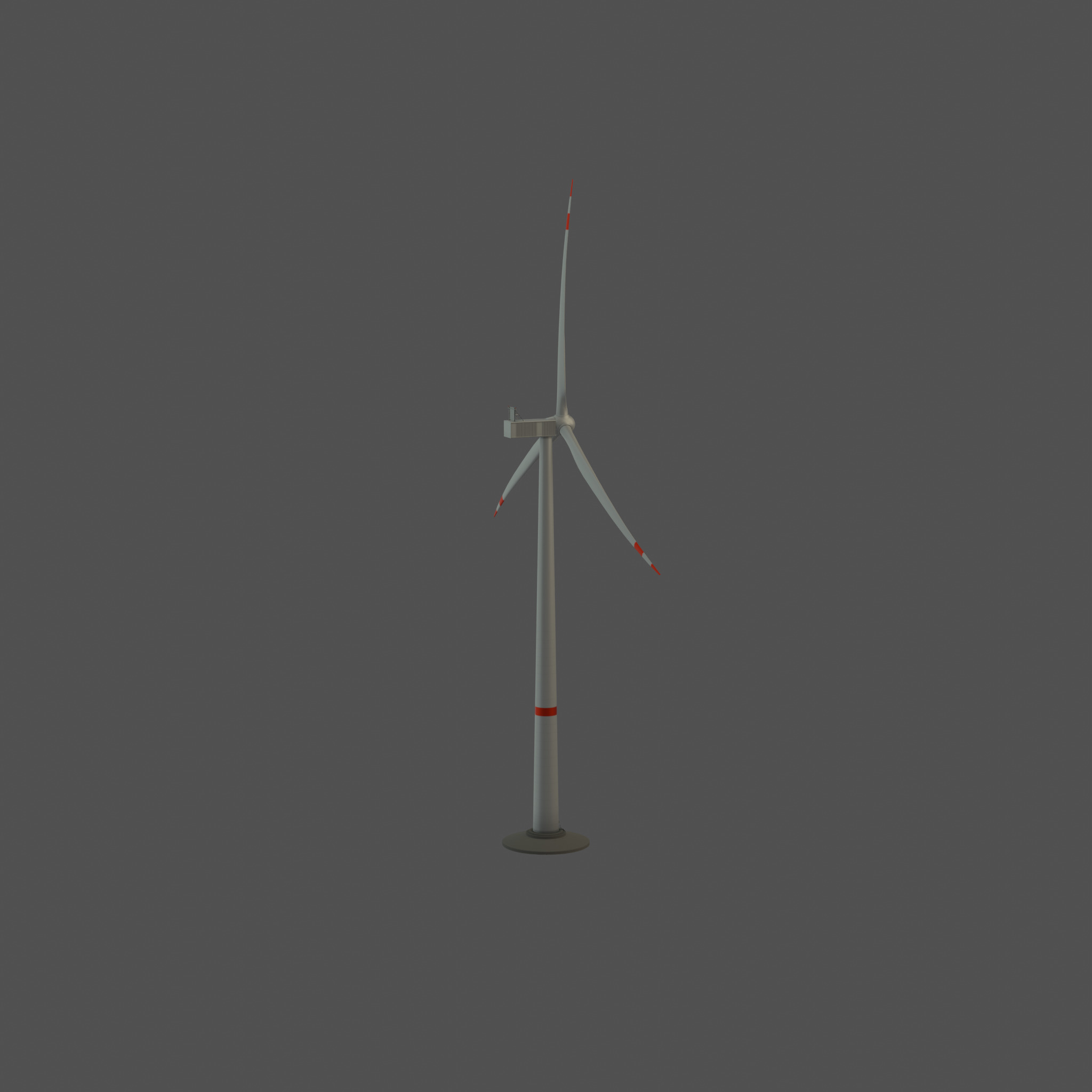 Wind-turbine with foundation V1 H-138 RD 162 m Low-poly 3D model_48