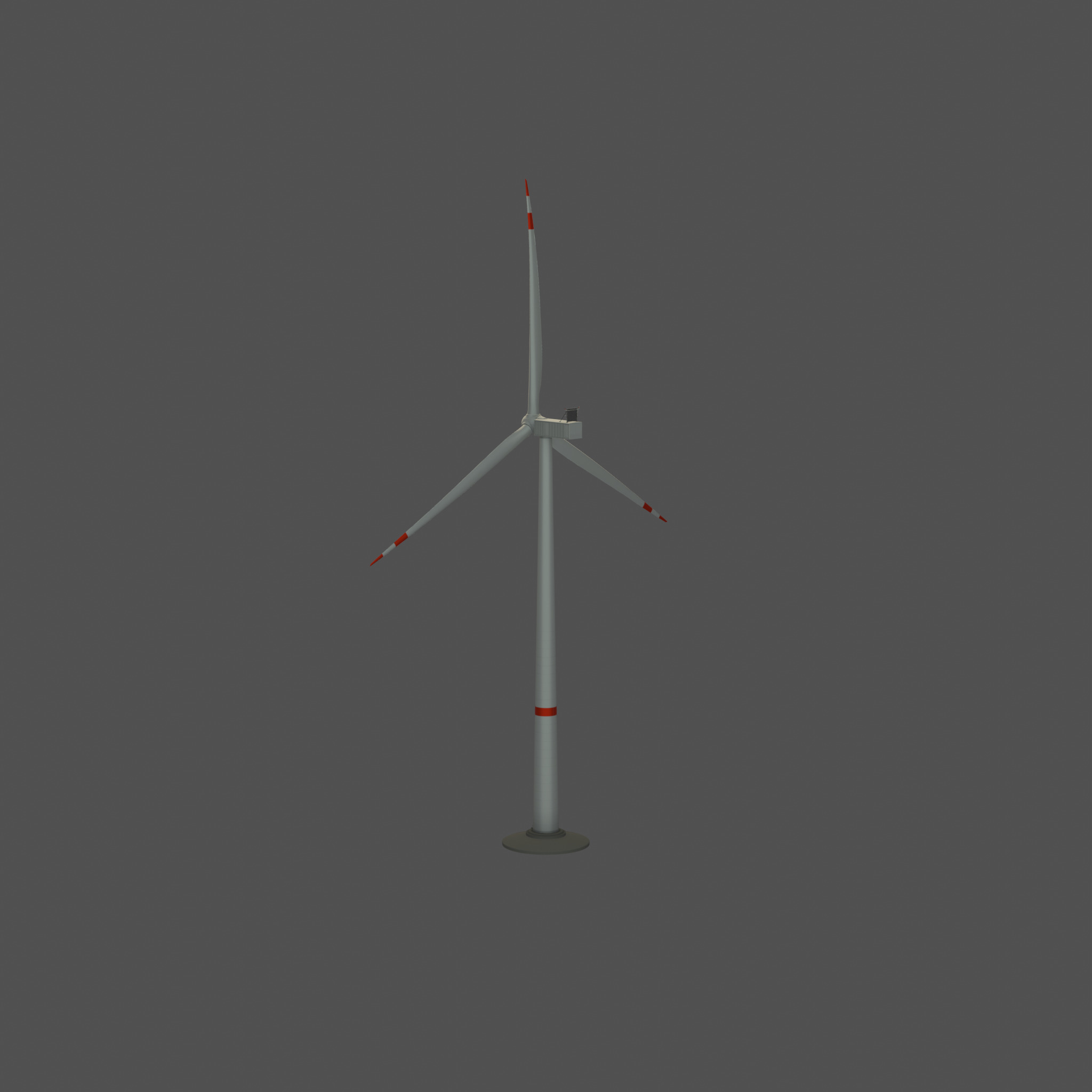 Wind-turbine with foundation V1 H-138 RD 162 m Low-poly 3D model_42