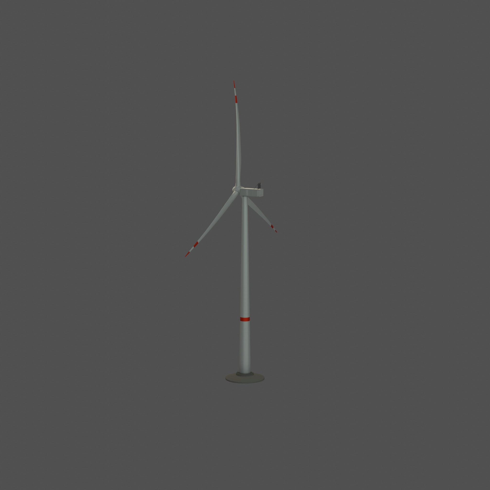 Wind-turbine with foundation V1 H-138 RD 162 m Low-poly 3D model_31