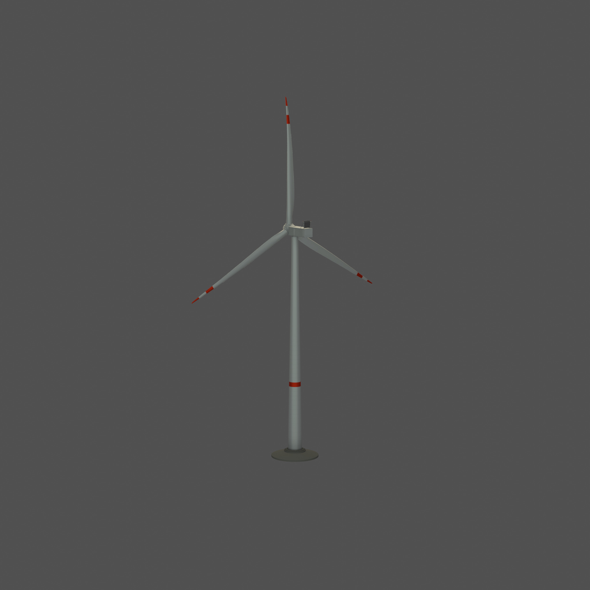 Wind-turbine with foundation V1 H-138 RD 162 m Low-poly 3D model_62